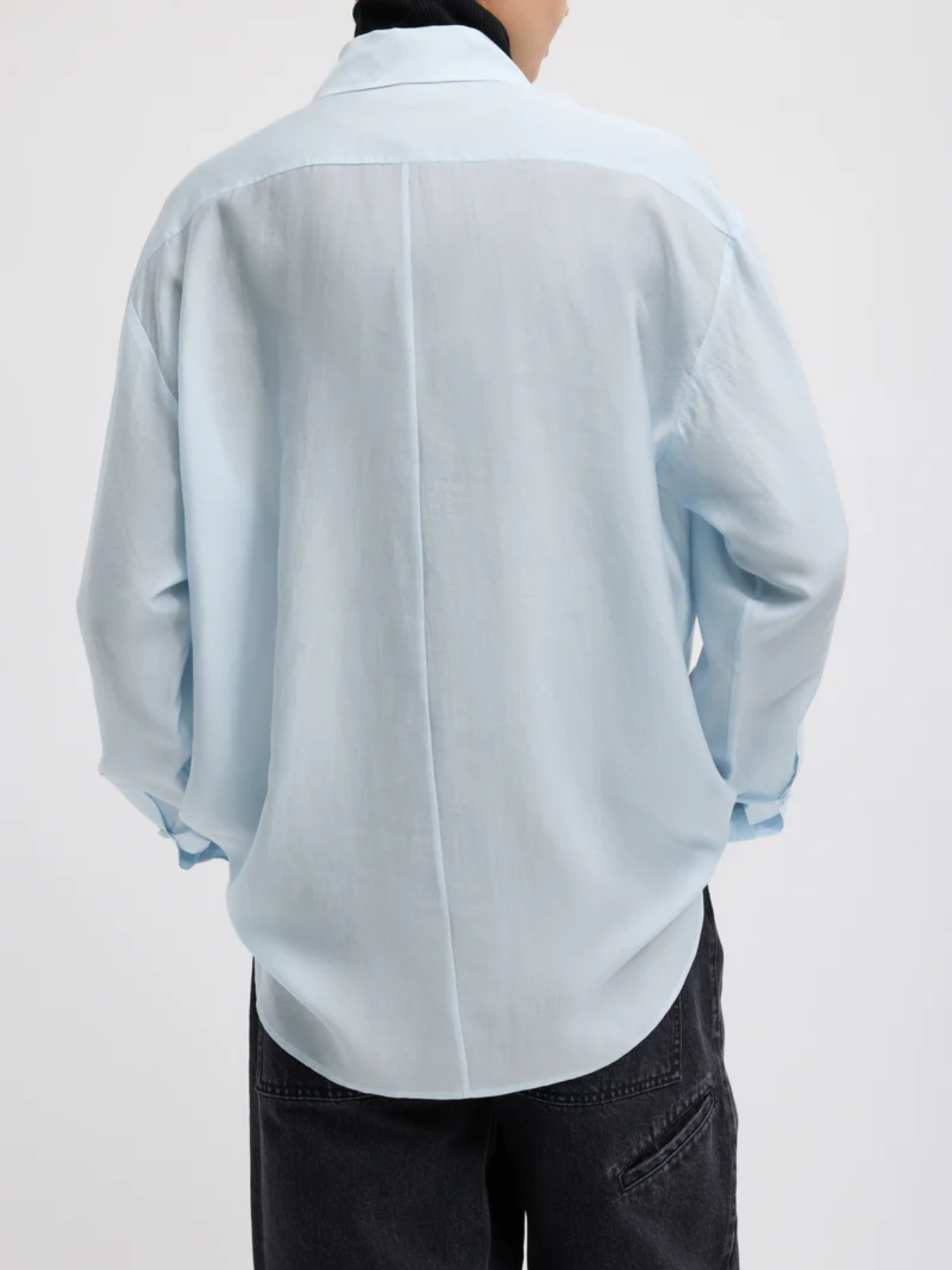 Tibi-Silk Voile Easy Pintucked Shirt - Ice Blue-Shirts-Boboli-Vancouver-Canada