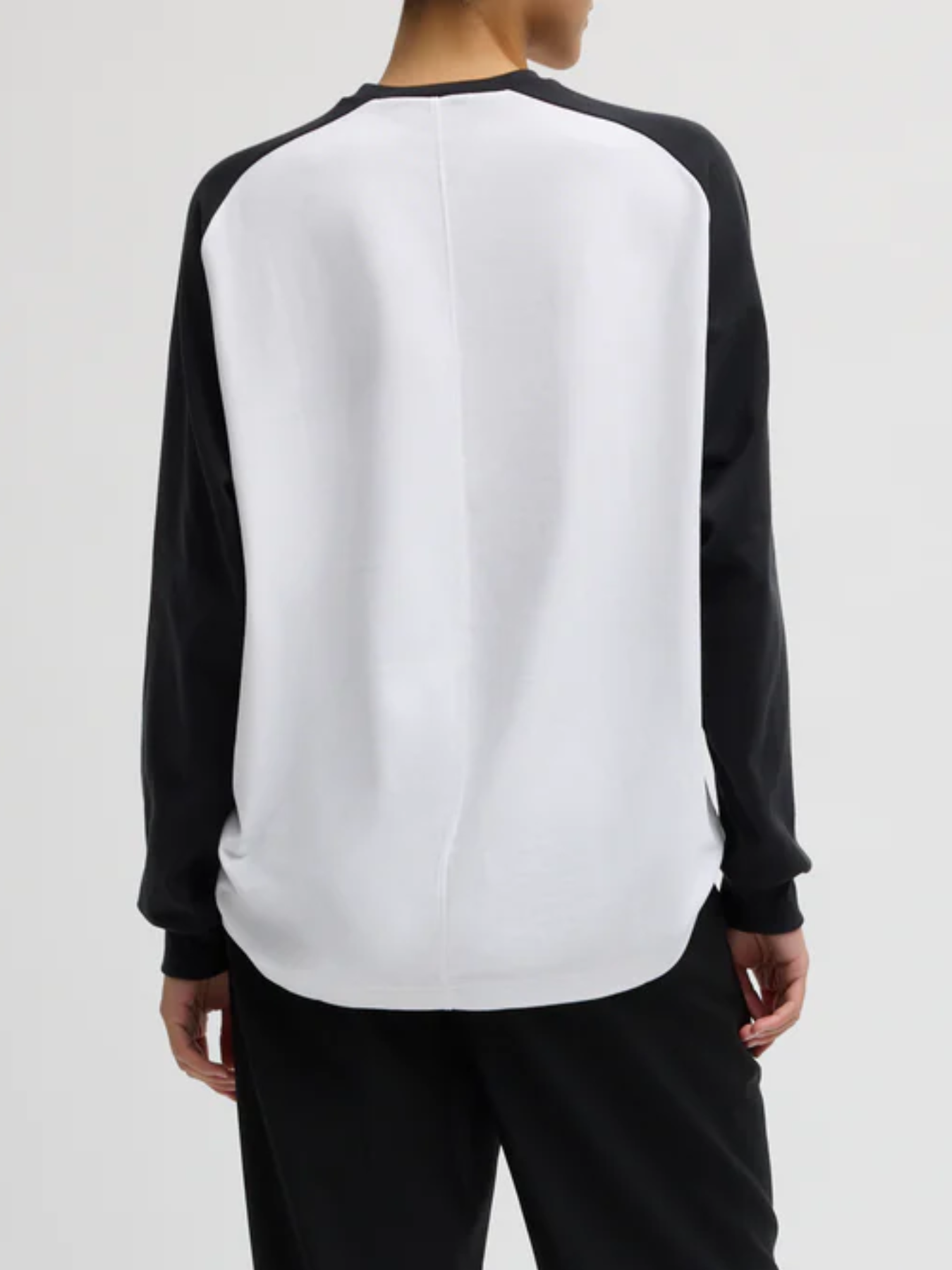 Tibi-Perfect T Sculpted Baseball T - Black/White-Shirts-Boboli-Vancouver-Canada