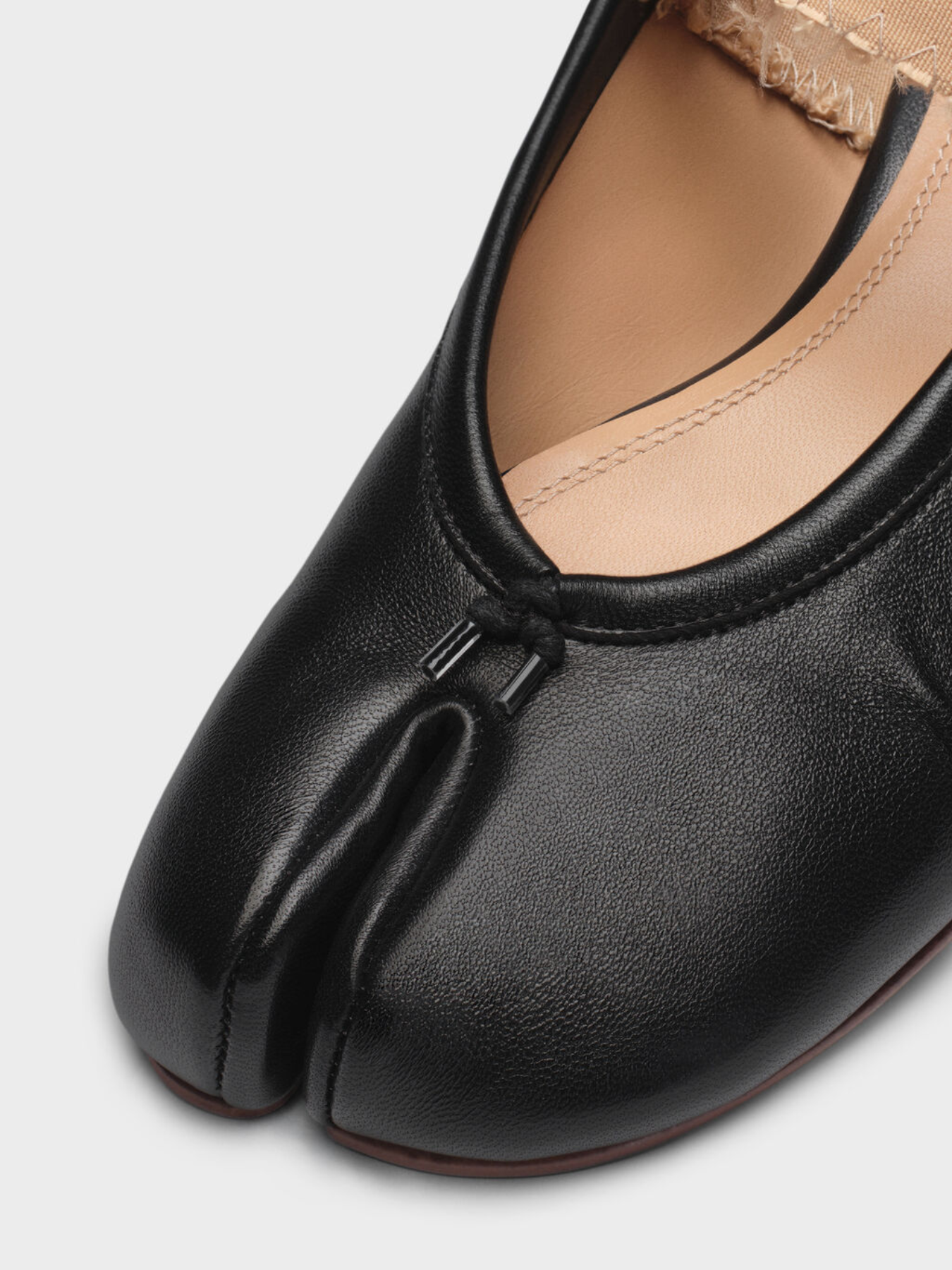 Maison Margiela-Tabi Elastic Band Flat - Black-Shoes-Boboli-Vancouver-Canada