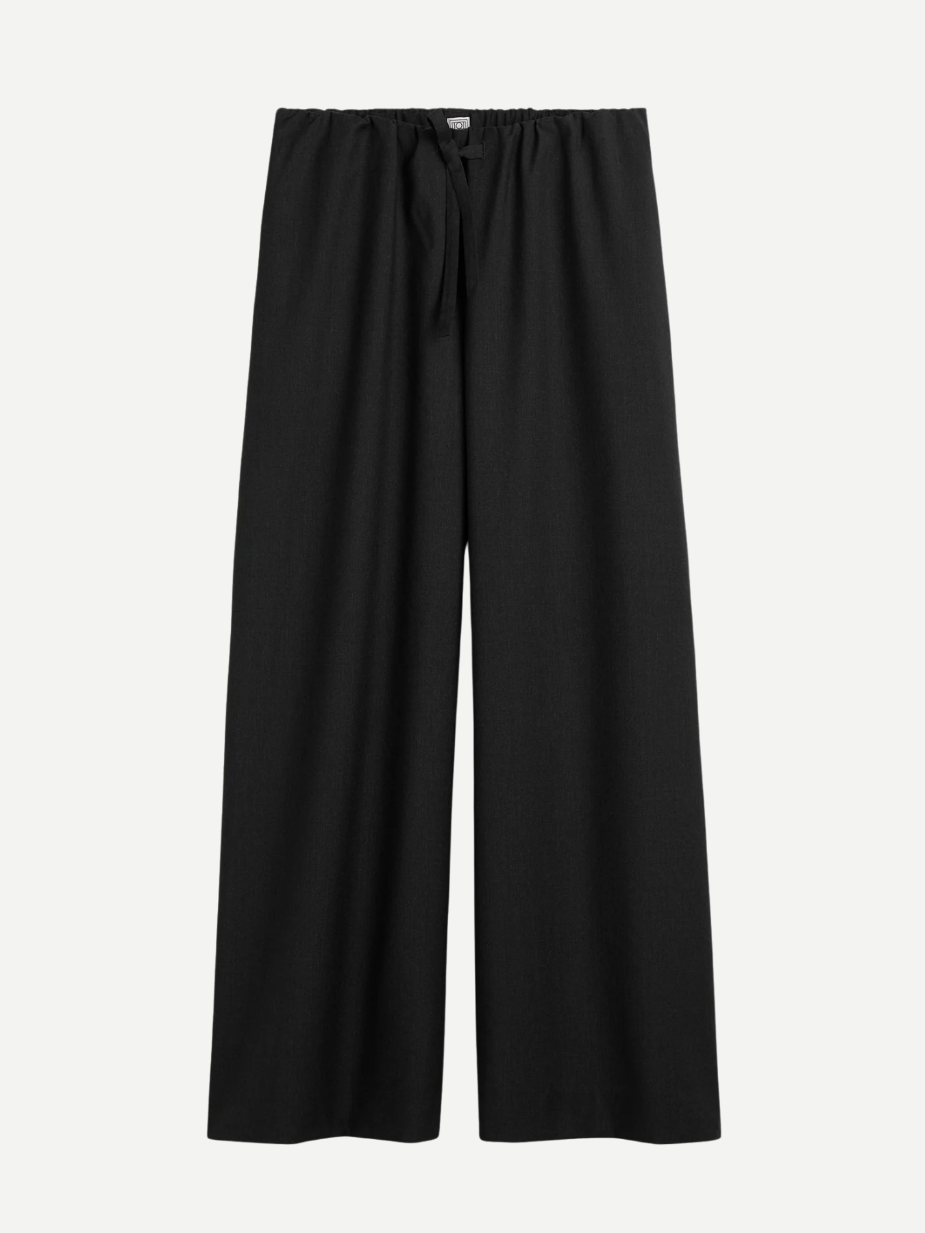 Totême-Drawstring Dinner Trousers - Charcoal Melange-Pants-Boboli-Vancouver-Canada