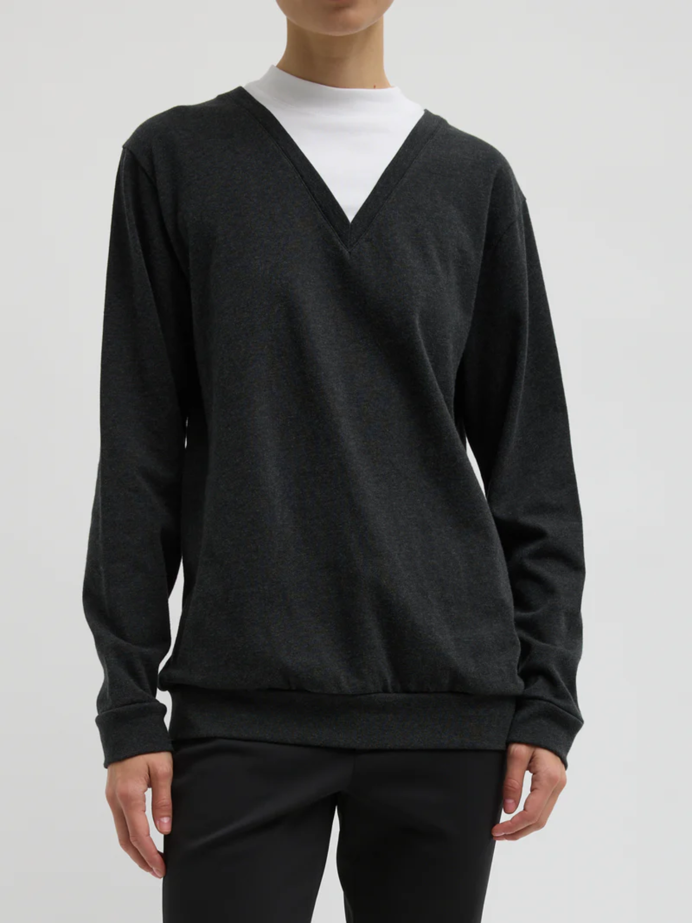 Tibi-Perfect T Trompe Loeil Top - Grey/Multi-Tops-Boboli-Vancouver-Canada