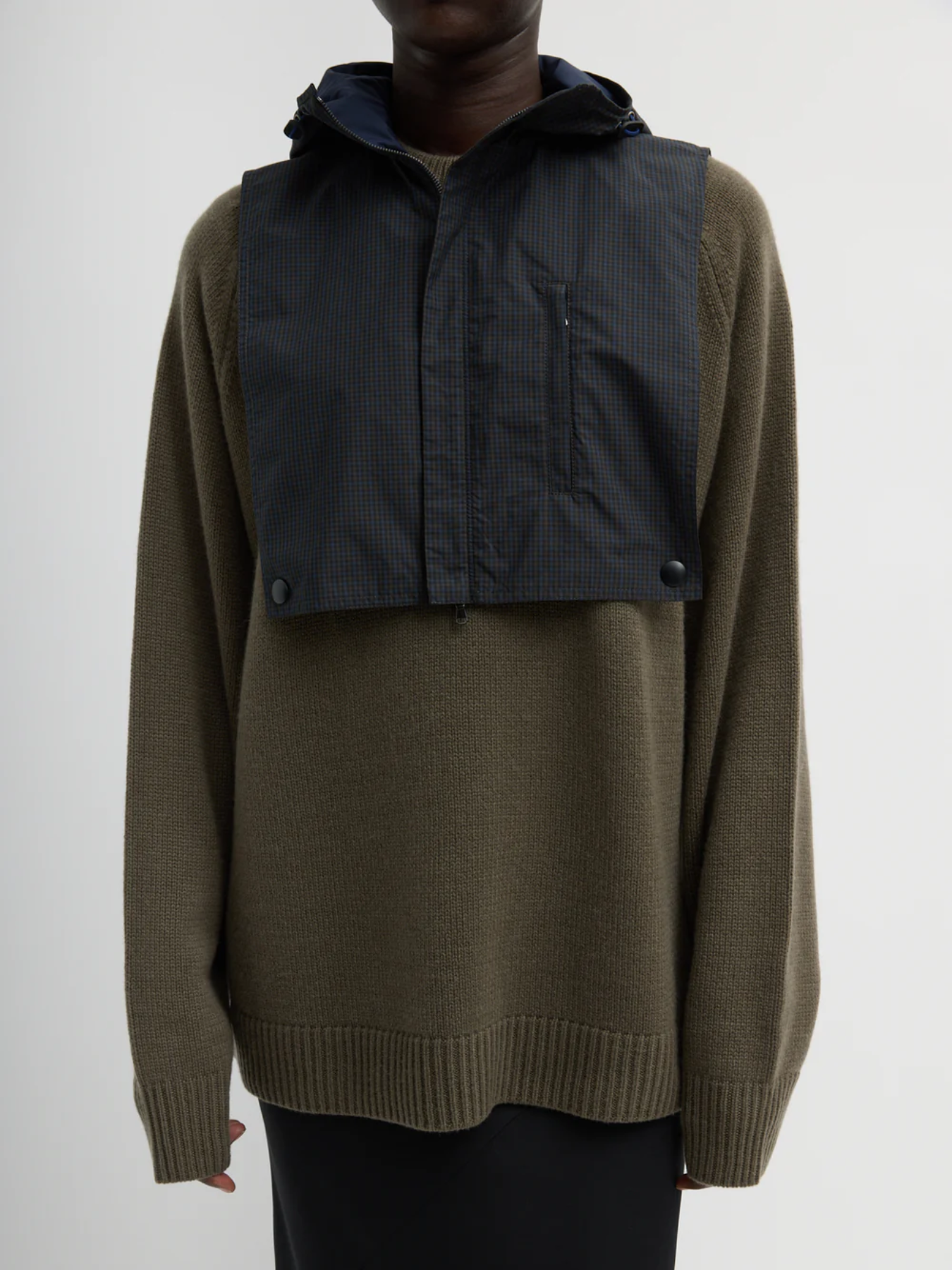 Tibi-Charles Menswear Trench Hooded Dickie - Navy/Multi-Tops-Boboli-Vancouver-Canada