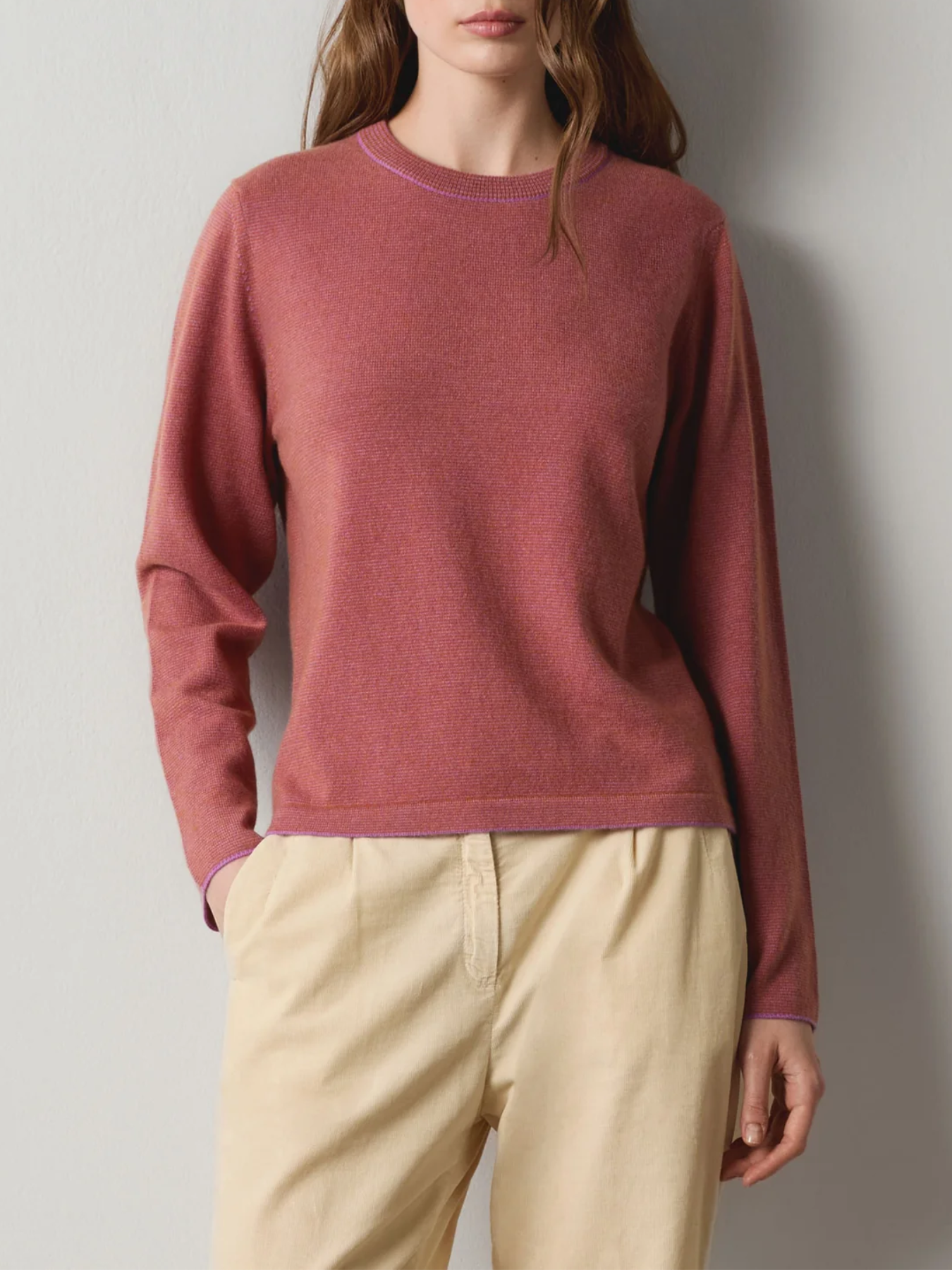 Massimo Alba-Janice Round Neck Sweater - Electric Violet-Sweaters-Boboli-Vancouver-Canada