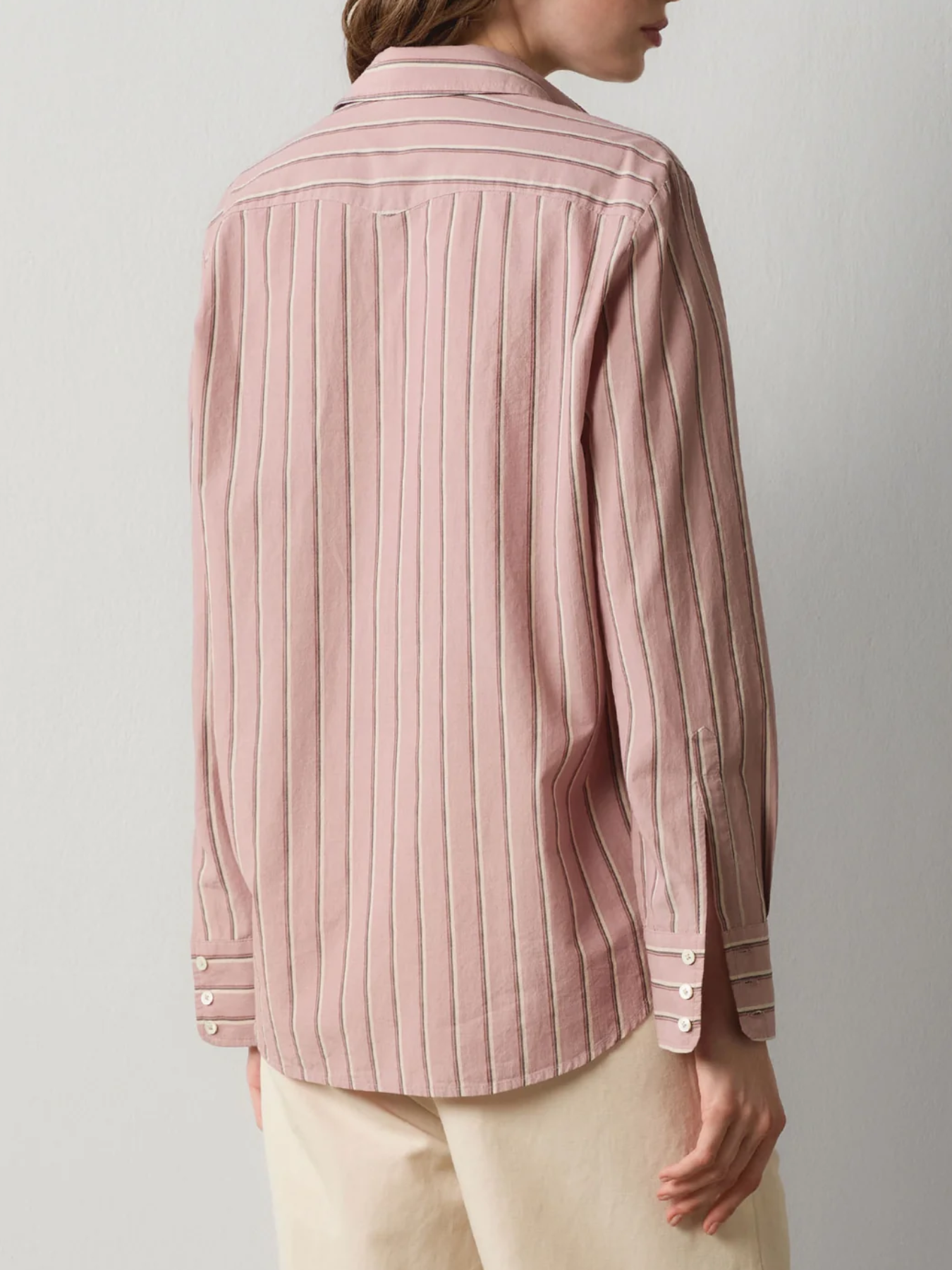 Massimo Alba-Gemma Ruched Shirt - Old Rose-Shirts-Boboli-Vancouver-Canada