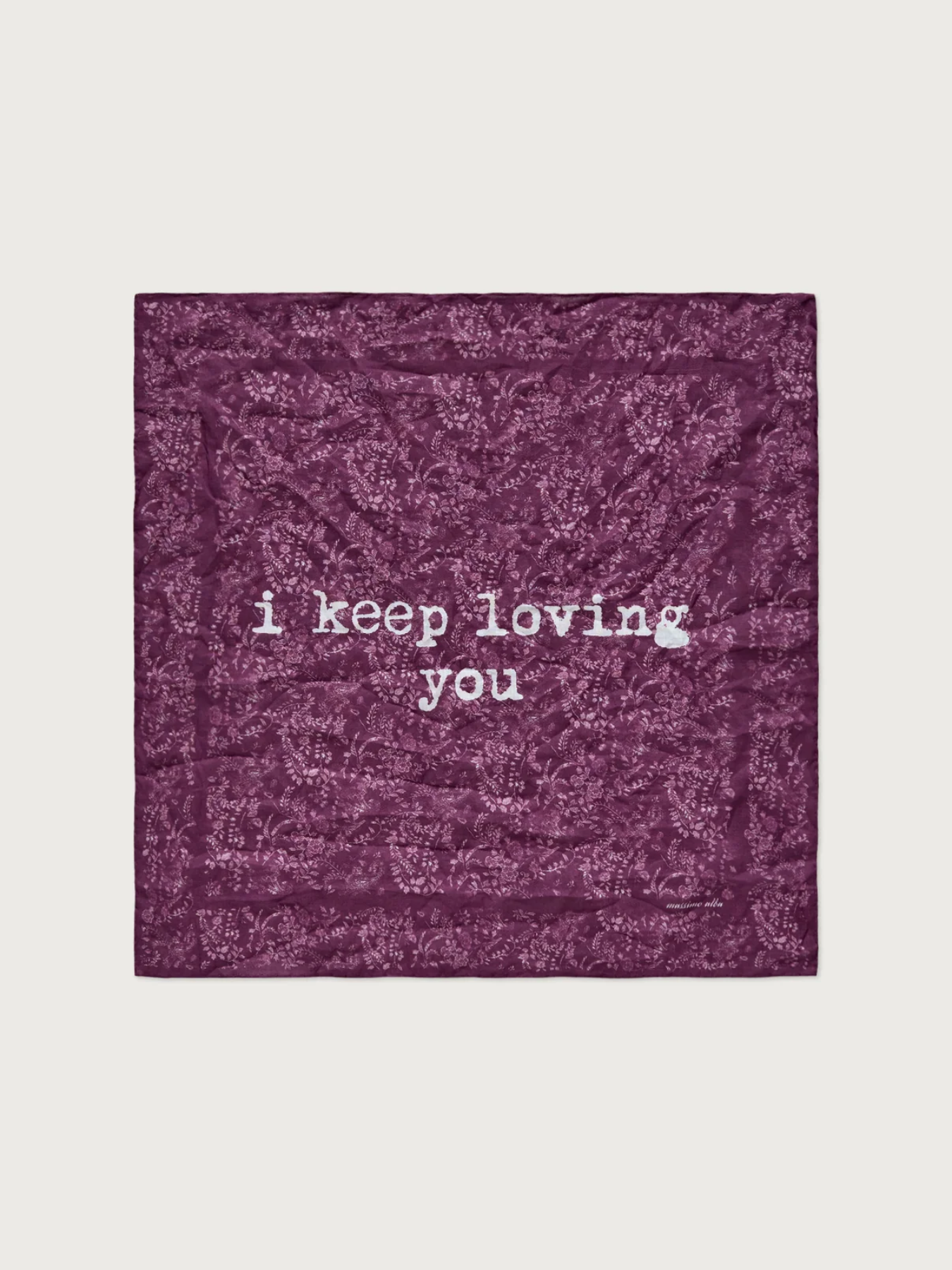 Massimo Alba-"I Keep Loving You" Hanky - Grape-Accessories-Boboli-Vancouver-Canada