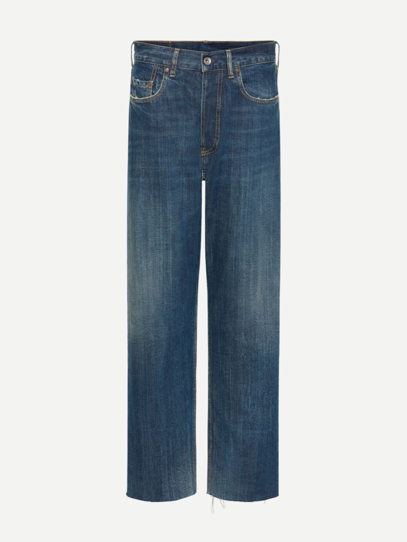 Maison Margiela-Straight-Leg Denim Jeans - Blue Wash-Pants-Boboli-Vancouver-Canada