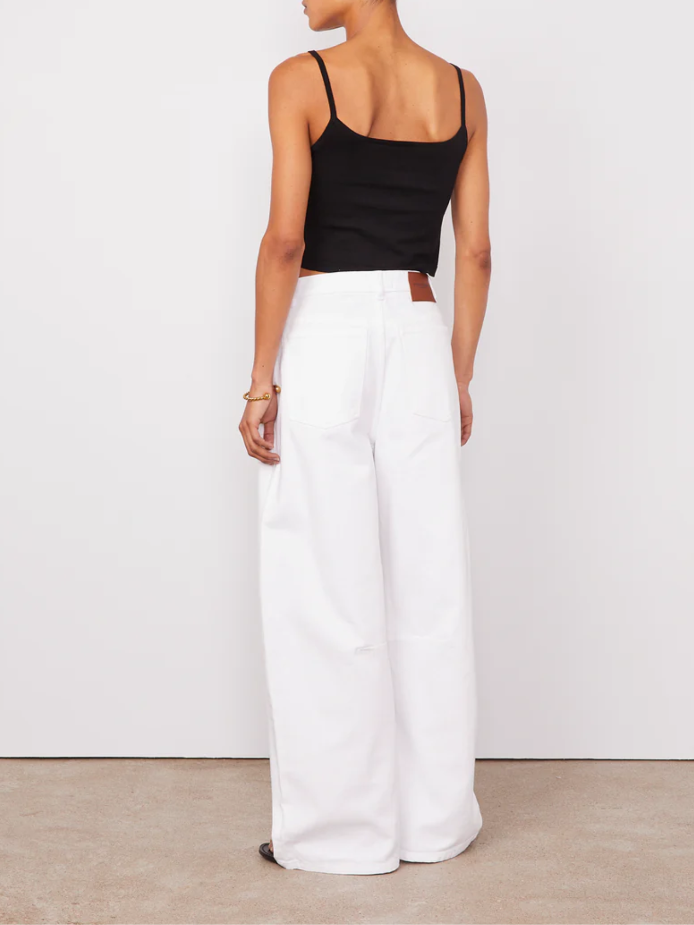 Officine Generale-Sora White Cotton Denim Pants - White-Pants-Boboli-Vancouver-Canada