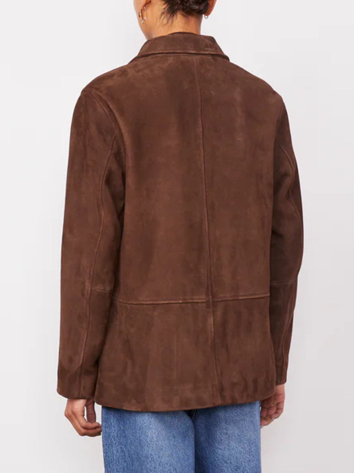 Officine Generale-Kataline Suede Jacket - Brown-Jackets-Boboli-Vancouver-Canada
