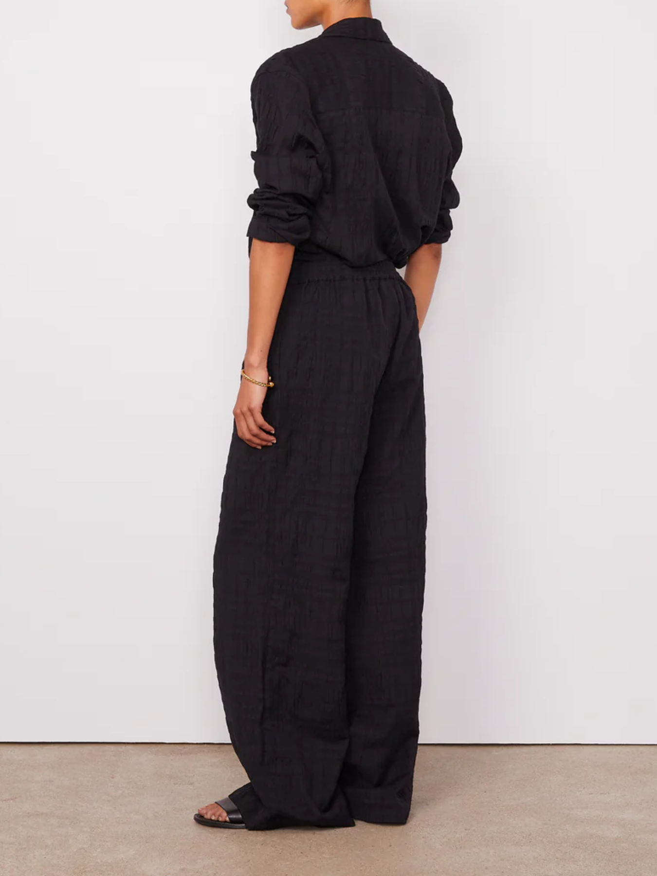 Officine Generale-Willa Voile Pants - Black-Pants-Boboli-Vancouver-Canada