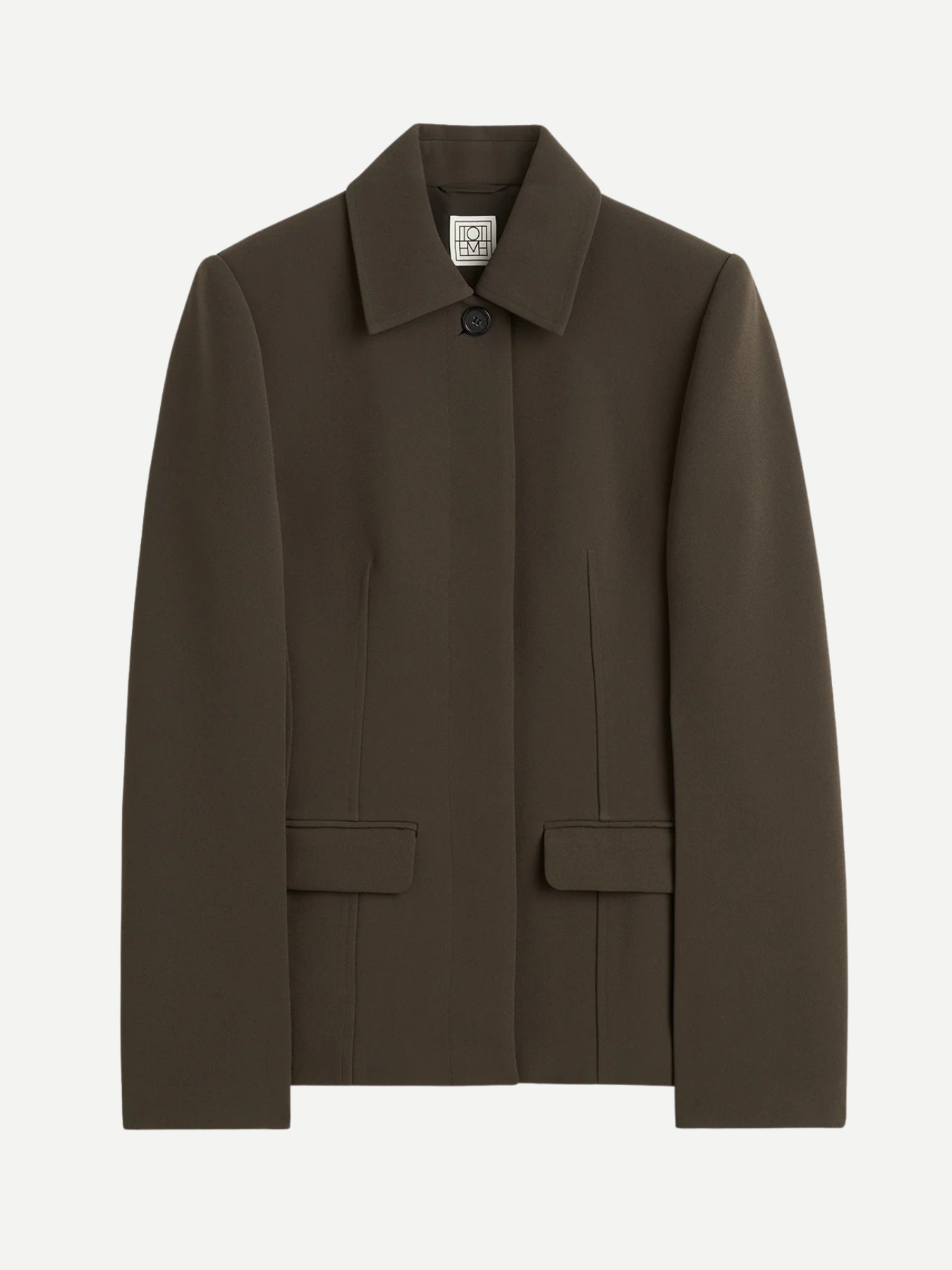 Totême-Cinched Pocket Jacket - Bark-Jackets-Boboli-Vancouver-Canada