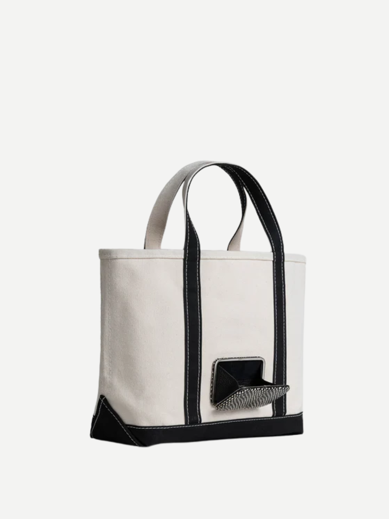 Lutz Morris-Bean Medium Tote - Creme/Black-Bags-Boboli-Vancouver-Canada