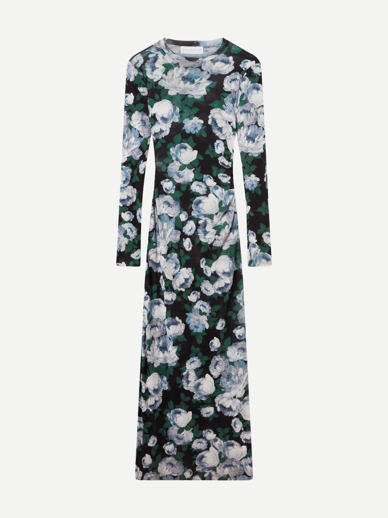 Stella McCartney-Floral L.S. Mesh Midi Dress - Multi-Dresses-Boboli-Vancouver-Canada