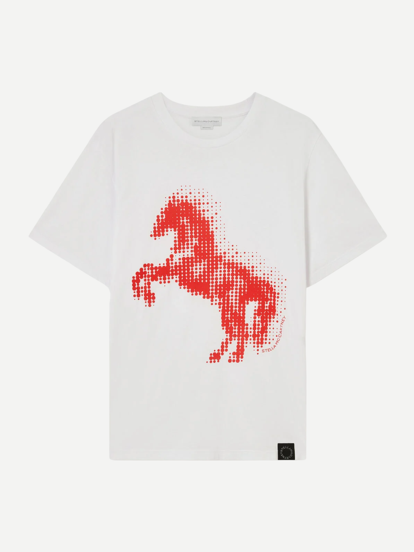 Stella McCartney-Airbrushed Horse T-Shirt - Pure White-Shirts-Boboli-Vancouver-Canada