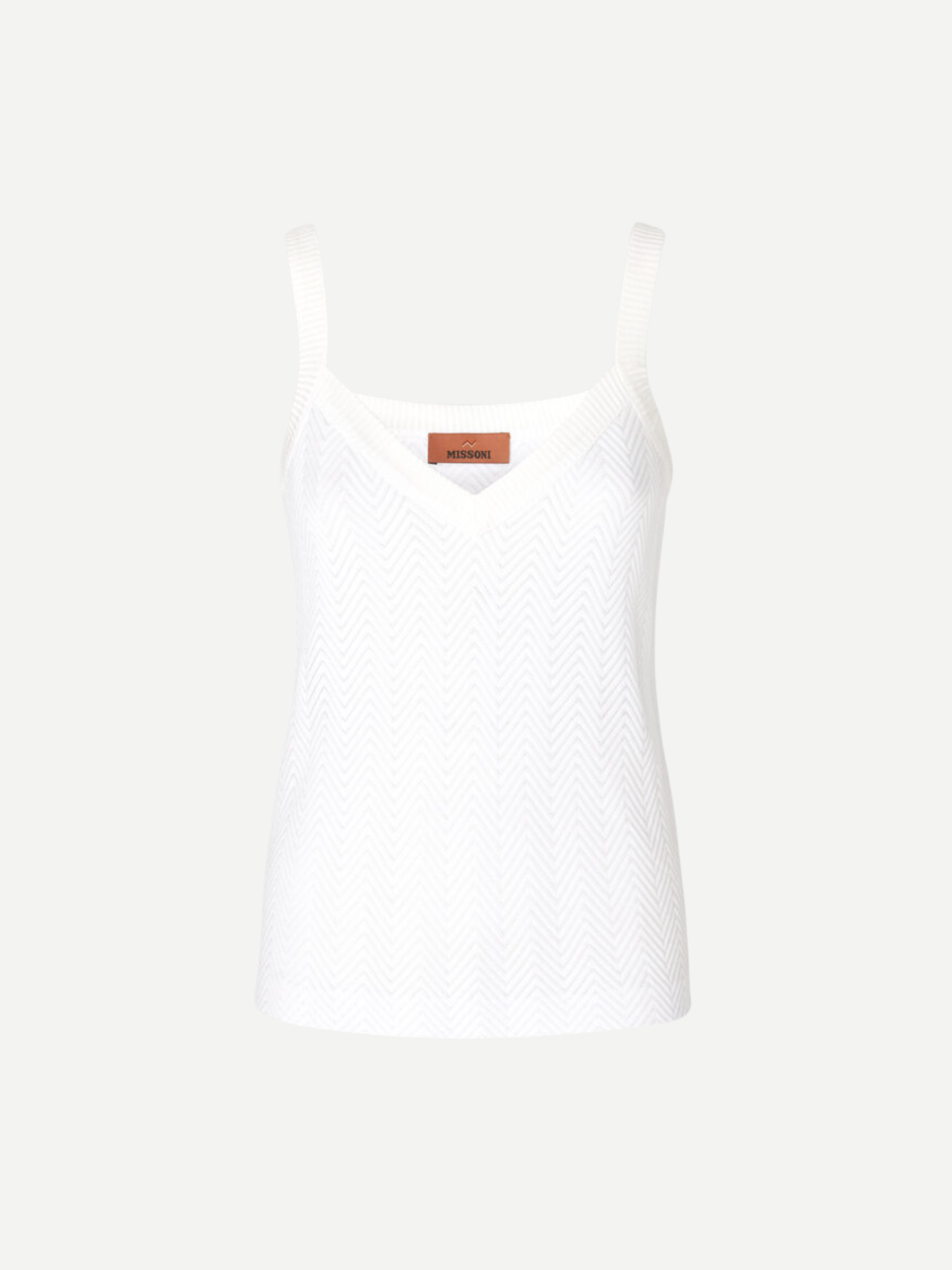 Missoni-Tank Top - Brilliant White-Tops-Boboli-Vancouver-Canada
