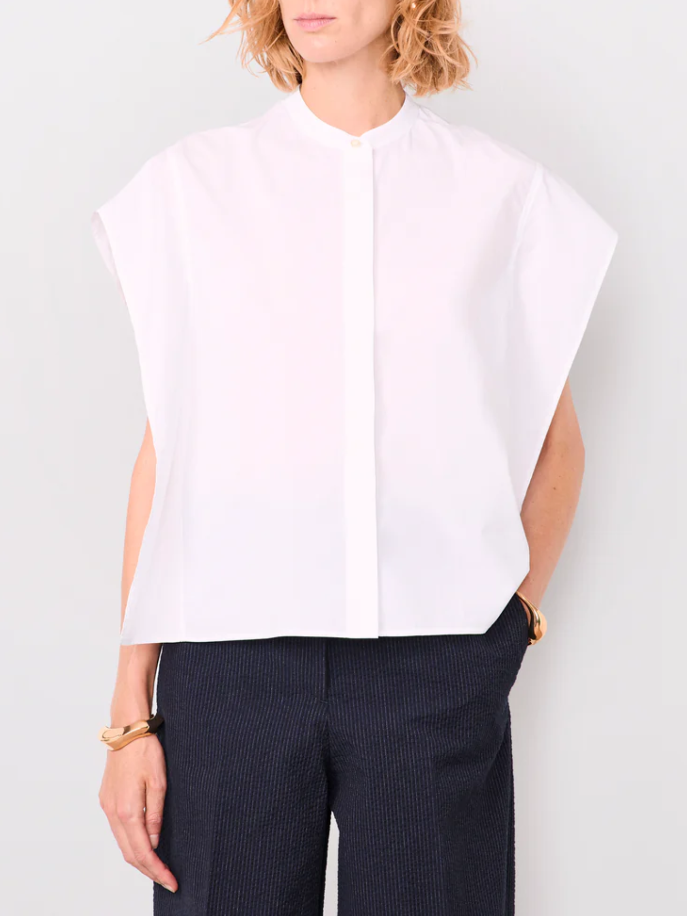 Officine Generale-Leonora Shirt - White-Shirts-Boboli-Vancouver-Canada