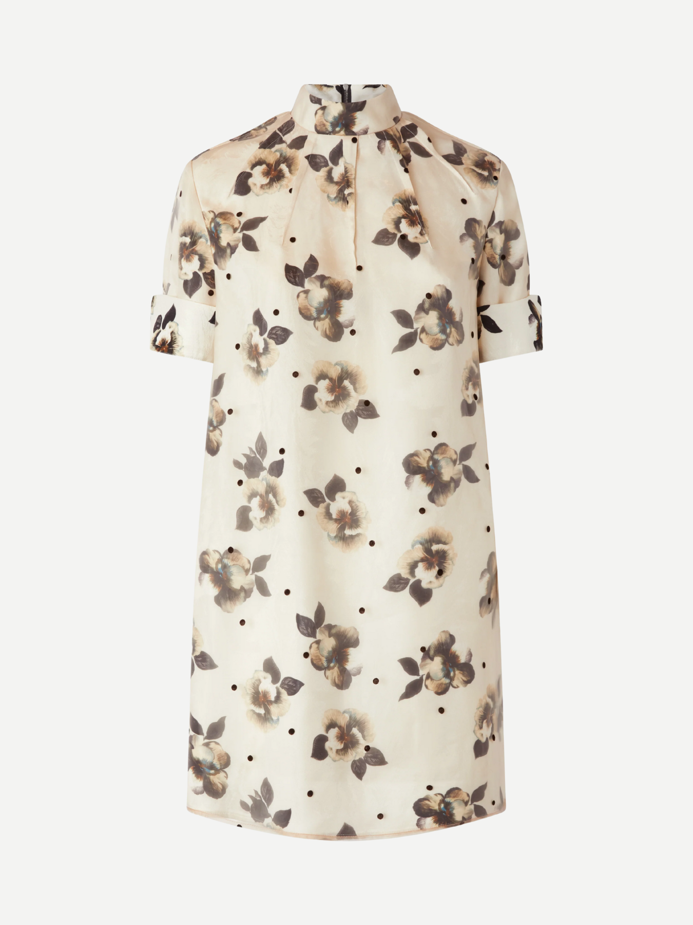 Antonio Marras-S.S. Dress in Moire Damask - Beige/Brown-Dresses-Boboli-Vancouver-Canada