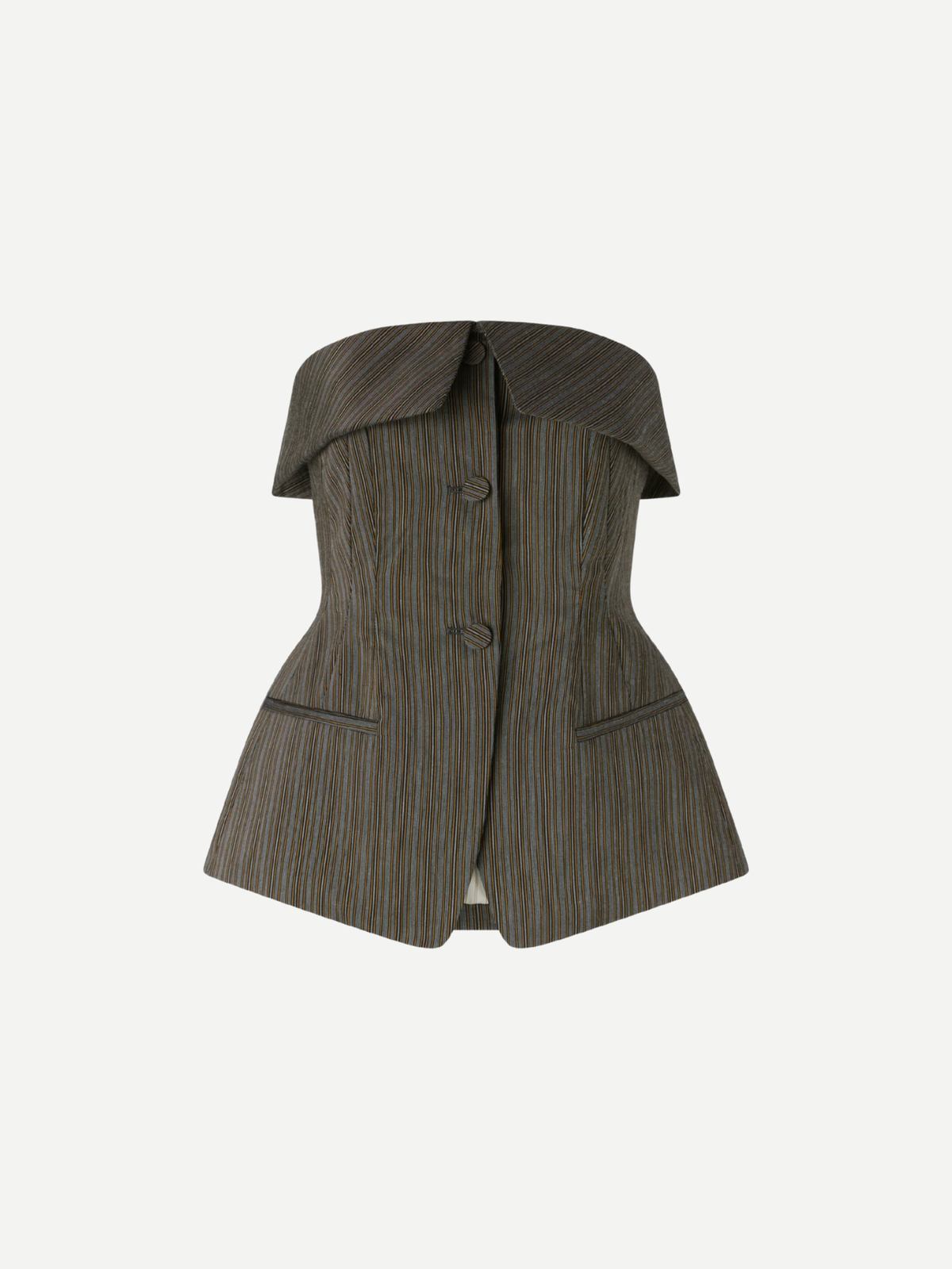 Antonio Marras | Pinstripe Jacquard Cotton Bustier | Boboli