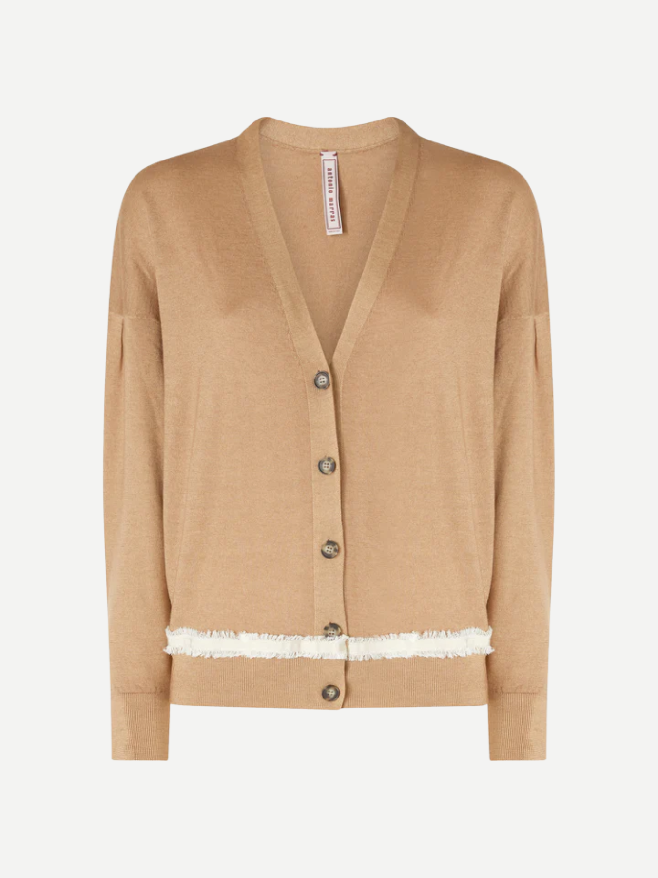 Antonio Marras-V-Neck Camel Cashmere Cardigan - Beige/Multi-Cardigans-Boboli-Vancouver-Canada