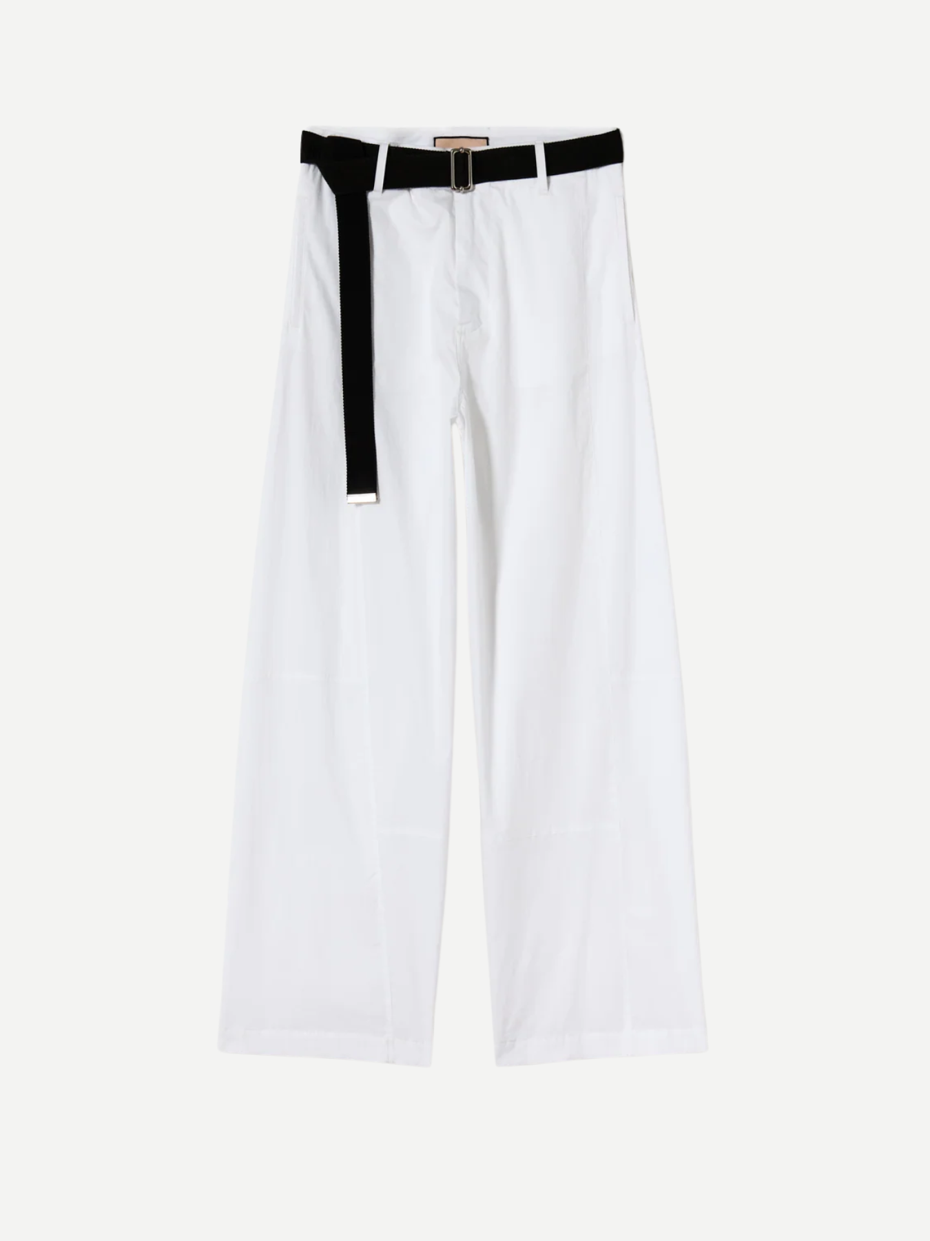 Plan C-Cotton Wide Leg Pants - Optical White-Pants-Boboli-Vancouver-Canada