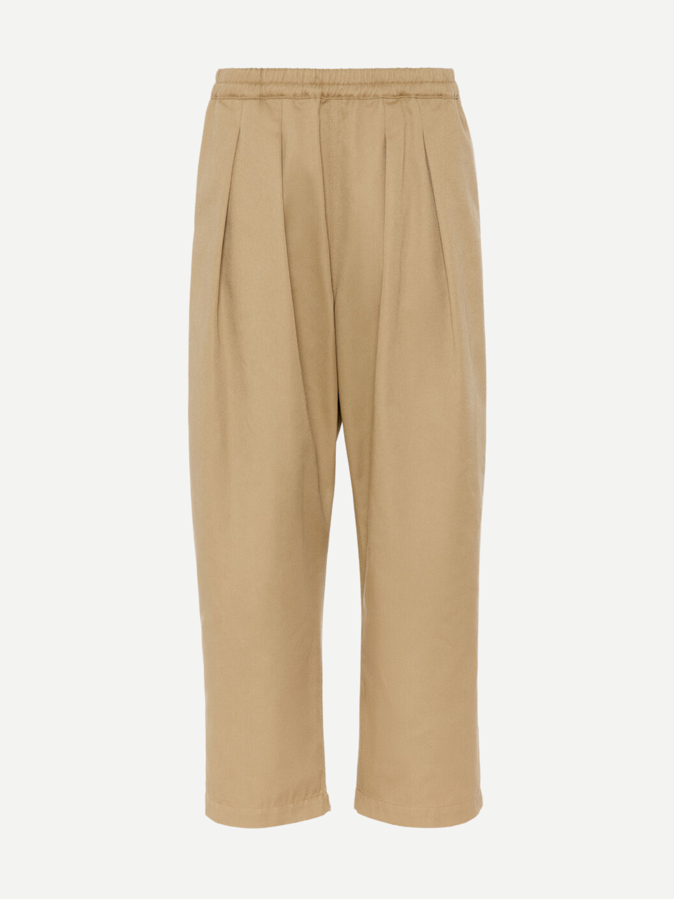 Maison Margiela-Dropped-Raise Cotton Trouser - Beige-Pants-Boboli-Vancouver-Canada