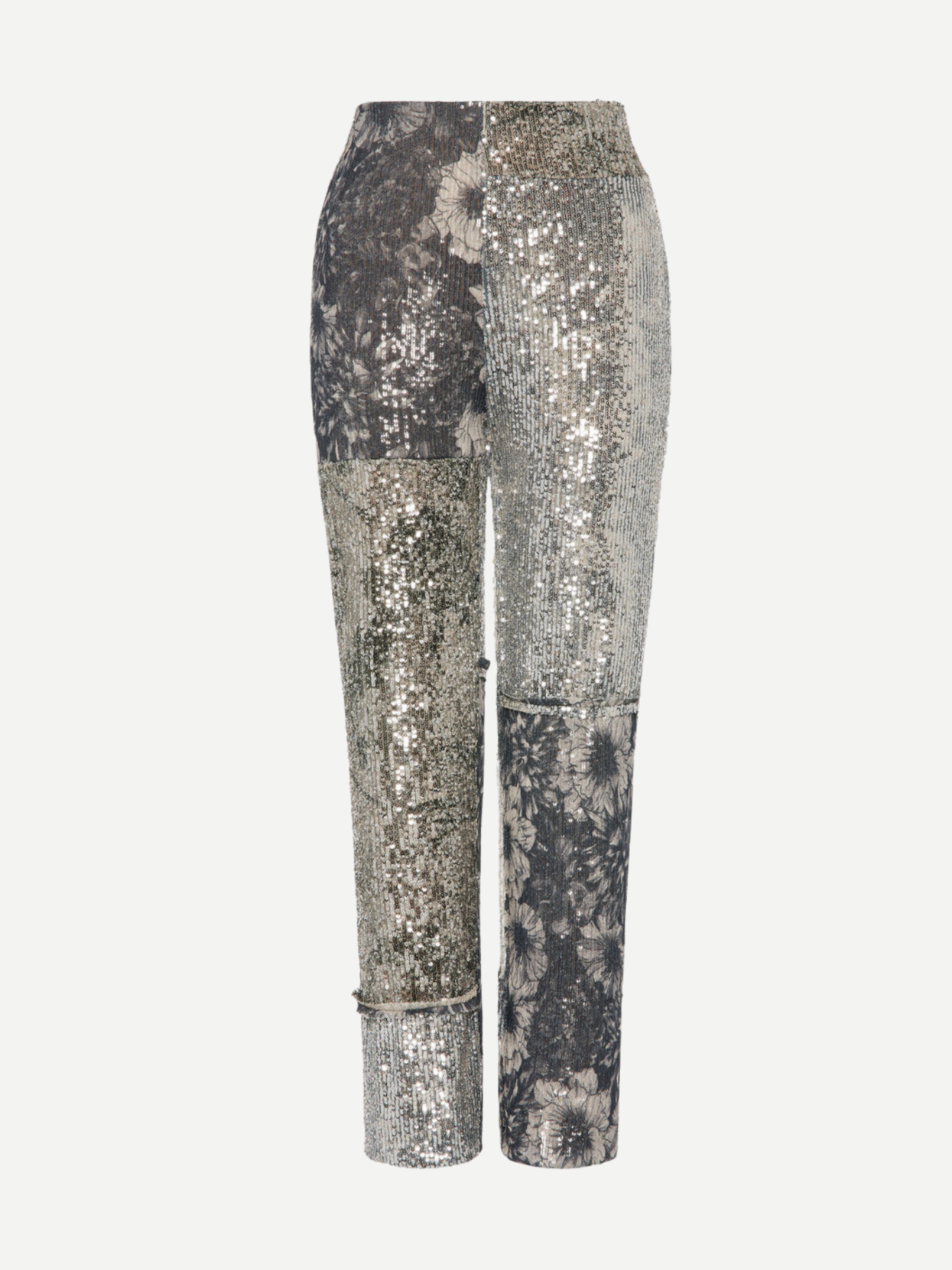 Maison Margiela-Floral Sequin Patchwork Trouser - Dark Floral-Pants-Boboli-Vancouver-Canada
