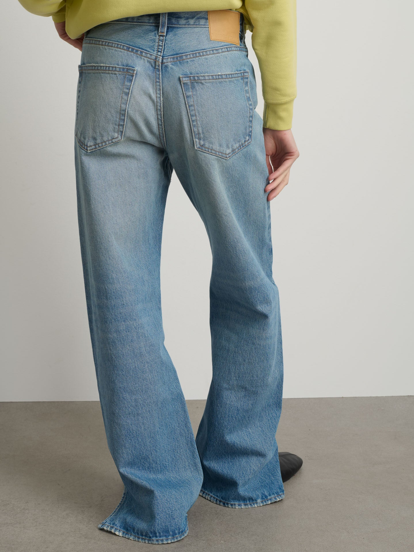 B Sides-Charlot Split Hem Denim - Shell Vintage Wash-Pants-Boboli-Vancouver-Canada