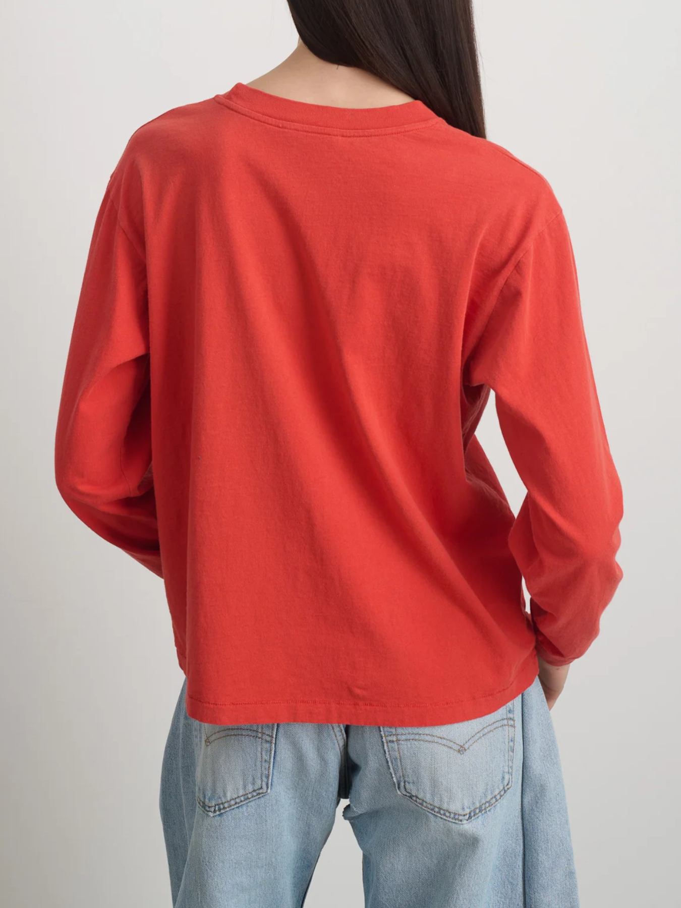 B Sides-Double Pocket LS Tee - Geranium Overdye-T-Shirts-Boboli-Vancouver-Canada