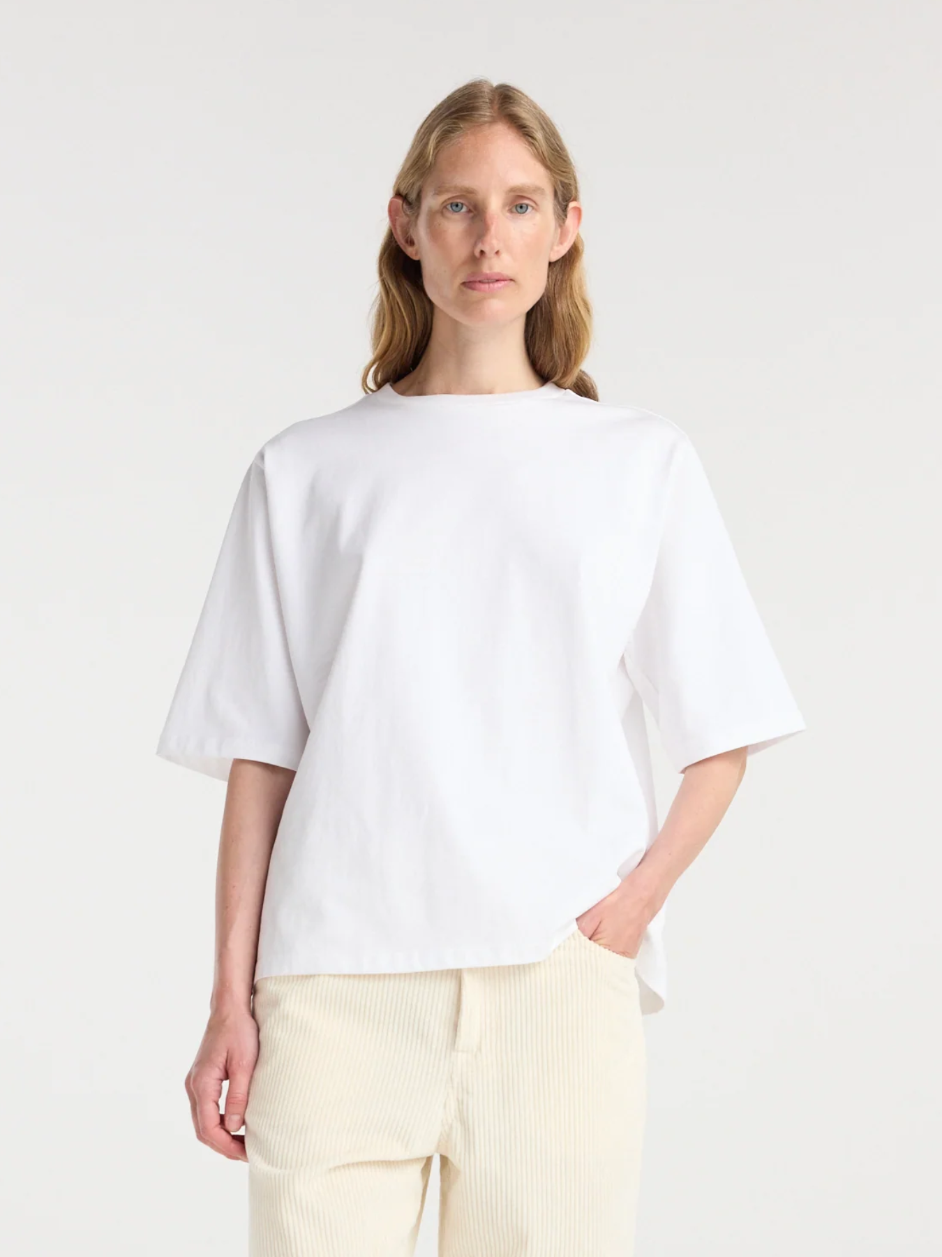 Róhe-Oversized Cotton T-Shirt - Optic White-Tops-Boboli-Vancouver-Canada
