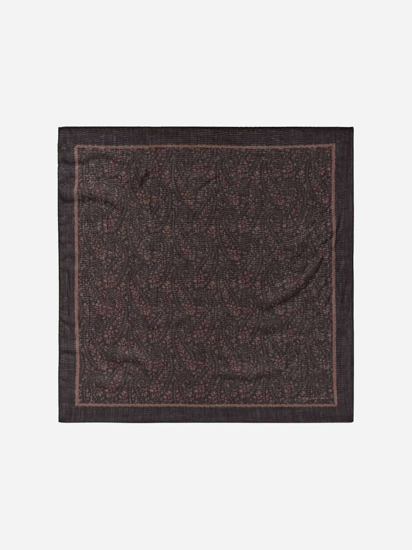 Massimo Alba-Bandana Floral 70X70 Cm - Chicory Coffee-Accessories-Boboli-Vancouver-Canada