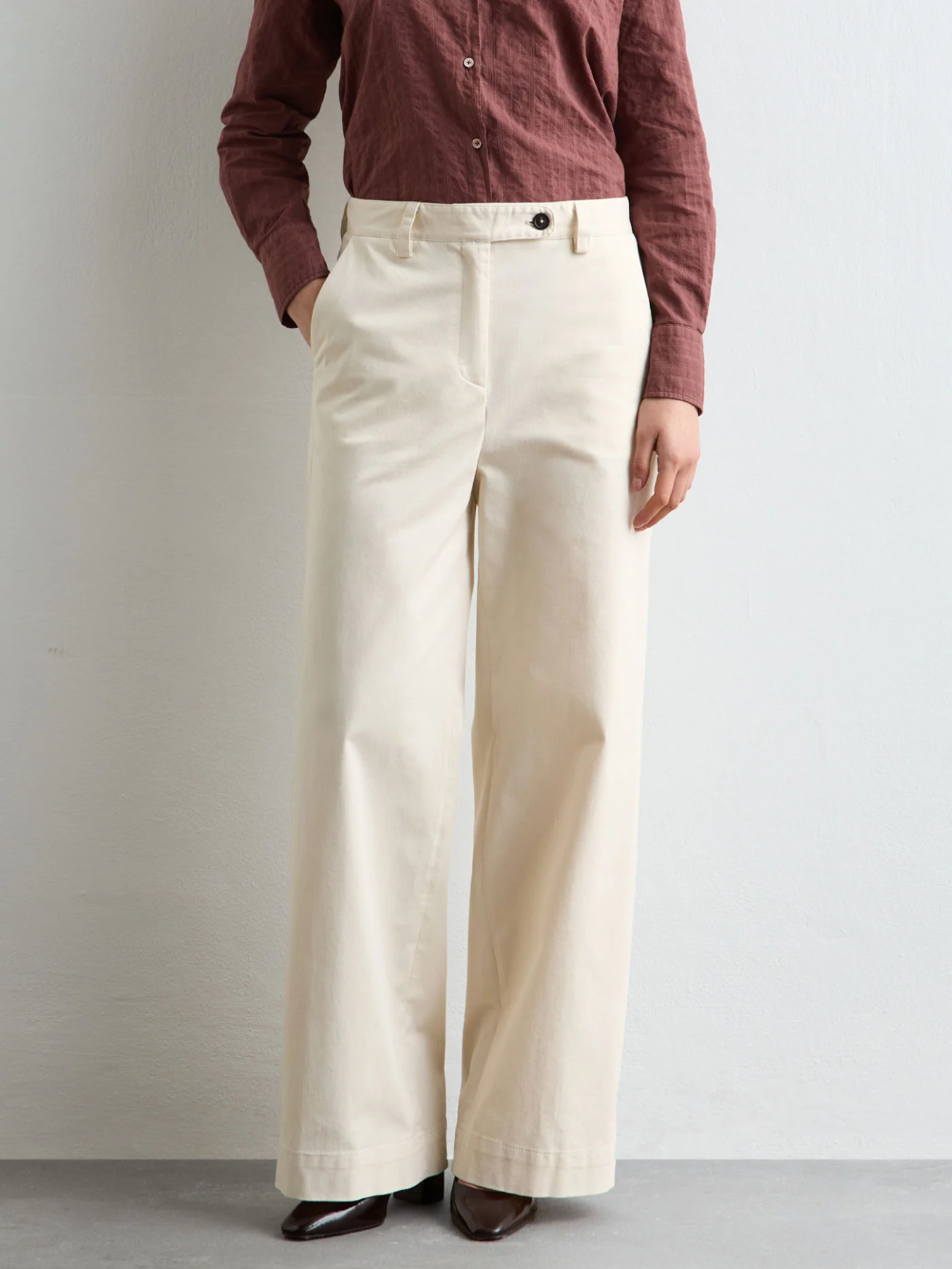 Massimo Alba-Lamia High-Waist Wide-Leg Pant - Panna-Pants-Boboli-Vancouver-Canada