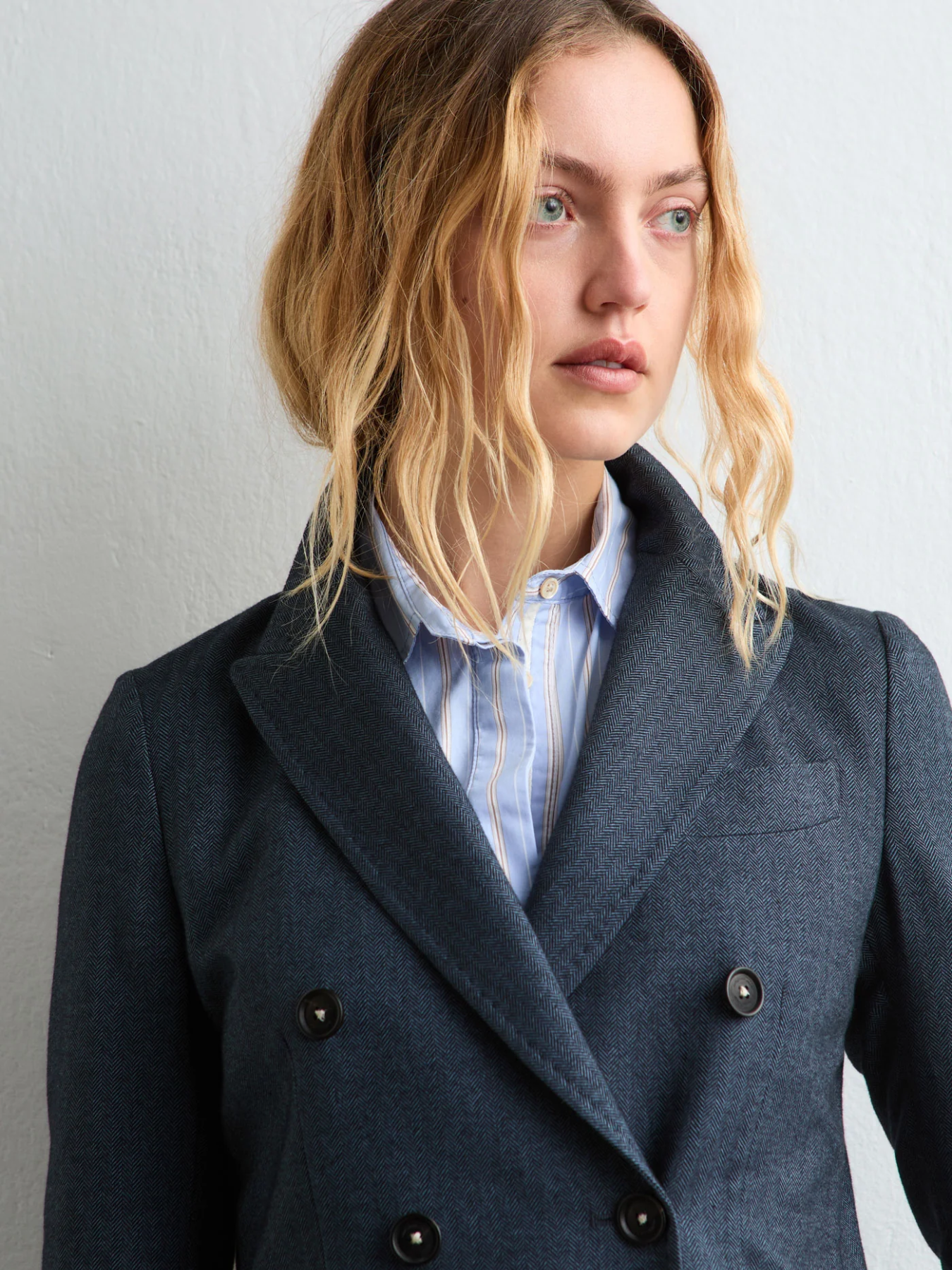 Massimo Alba-Carlotta Double-Breasted Jacket - Blu-Jackets-Boboli-Vancouver-Canada