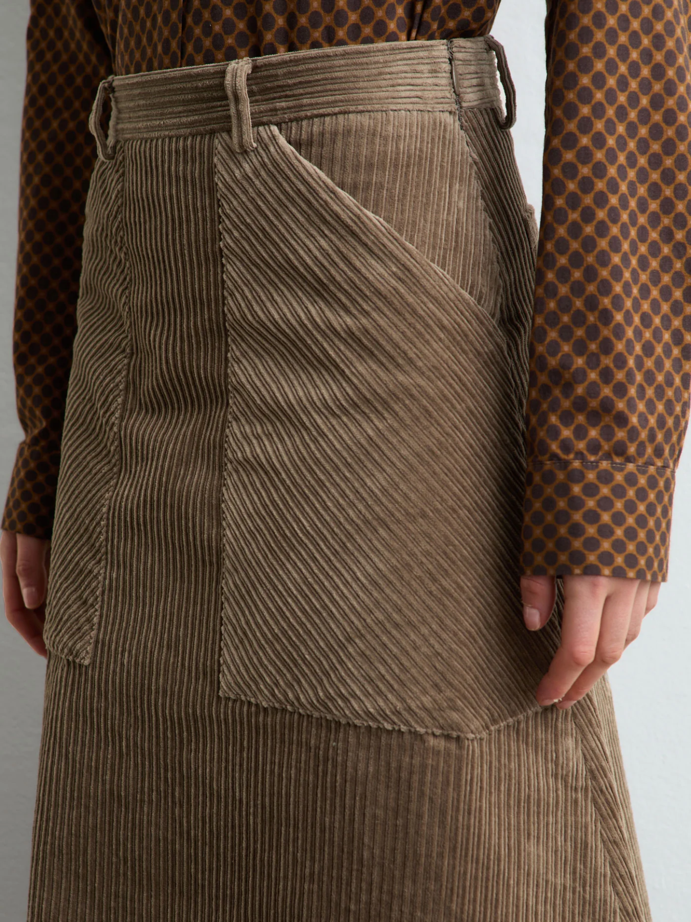 Massimo Alba-Rene Skirt - Taupe-Skirts-Boboli-Vancouver-Canada