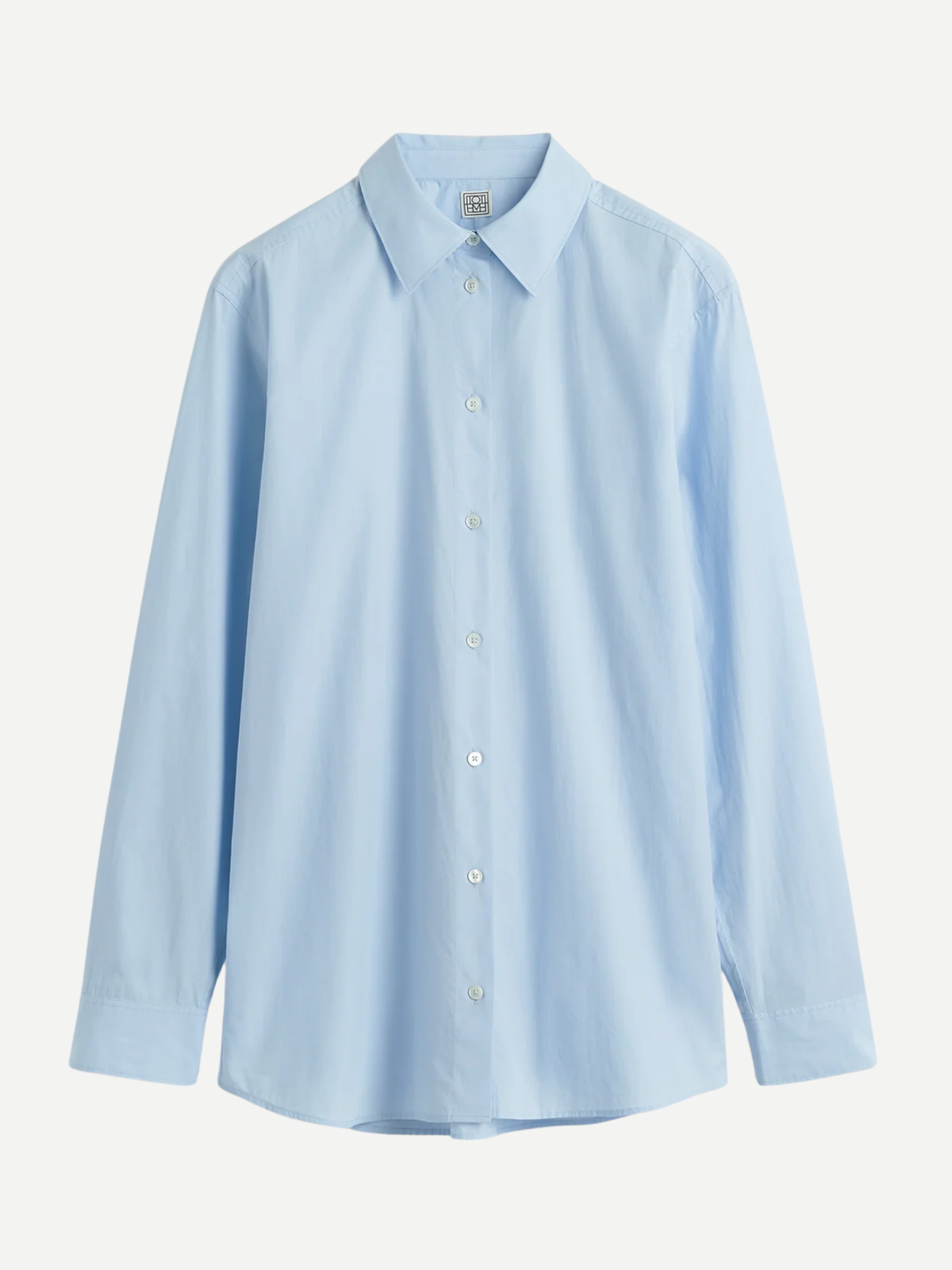 Toteme-Classic Tumbled Shirt - Sky-Shirts-Boboli-Vancouver-Canada