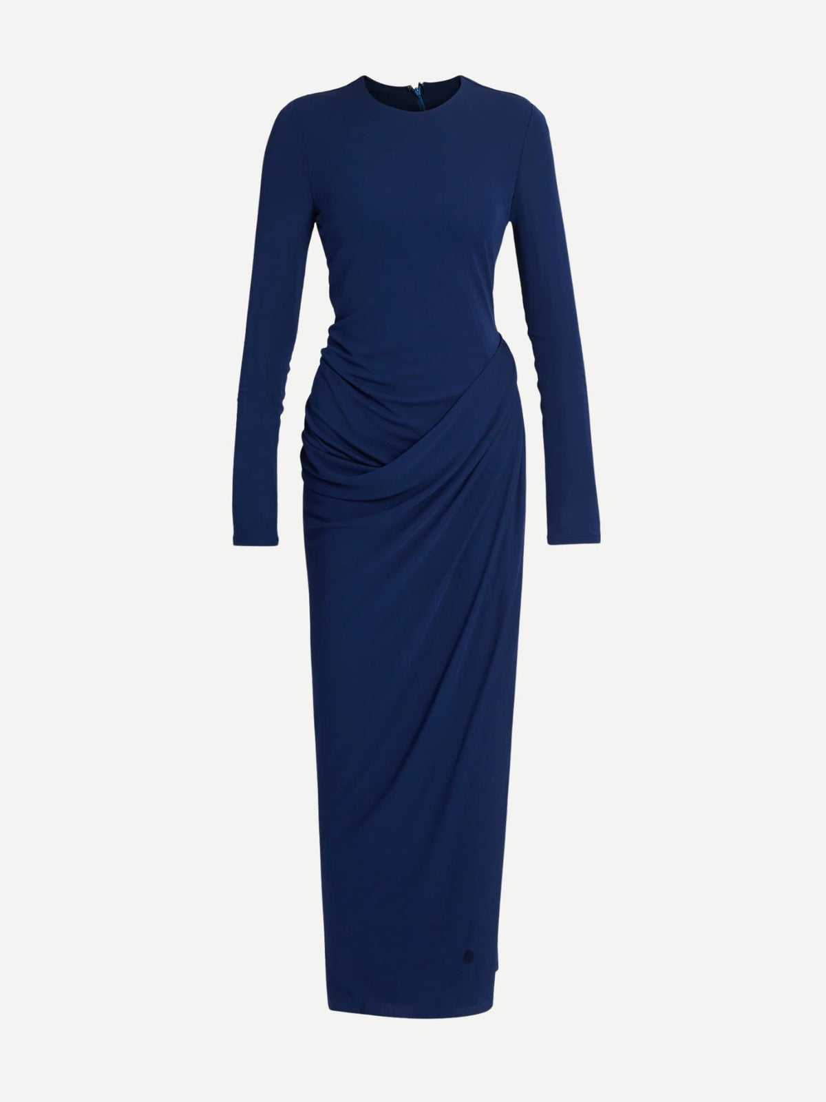 Erdem-Fluid Crepe Jersey Long Sleeve Midi Dress - Bright Indigo-Dresses-Boboli-Vancouver-Canada