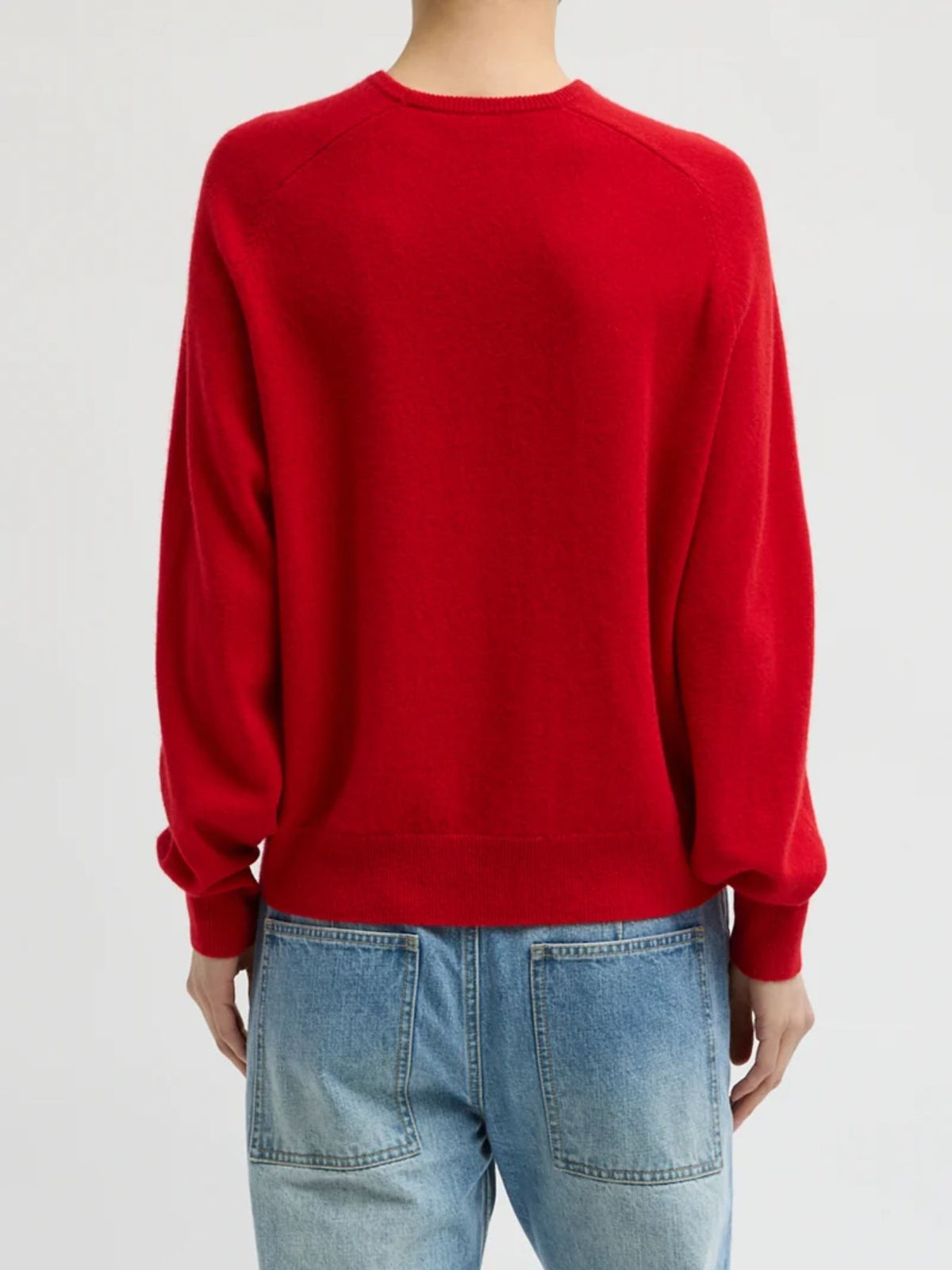 Tibi-Feather Weight Cashmere Crewneck Sweater - Red-Sweaters-Boboli-Vancouver-Canada