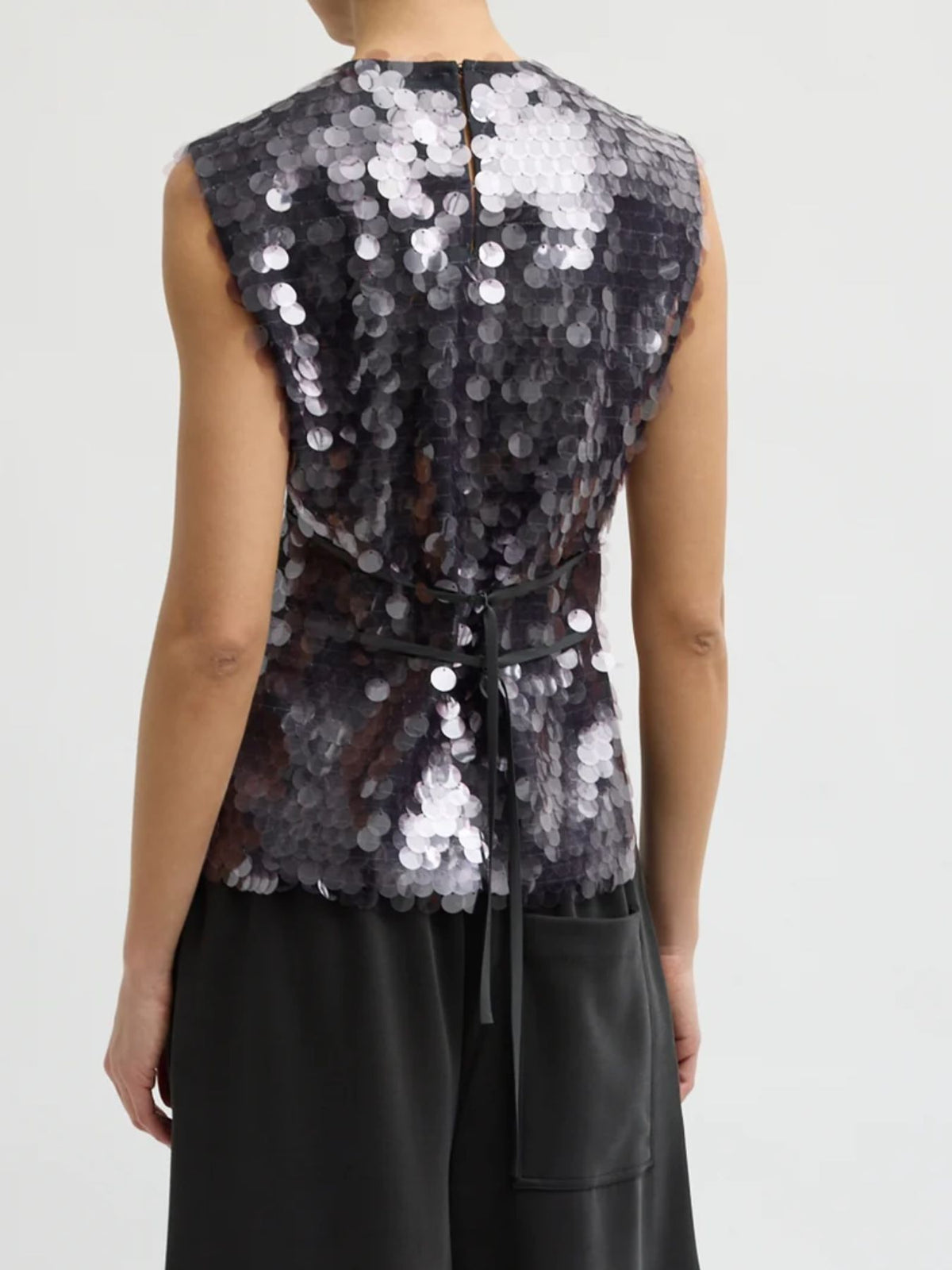Tibi-Pastille Bib Top - Lavender Grey-Tops-Boboli-Vancouver-Canada