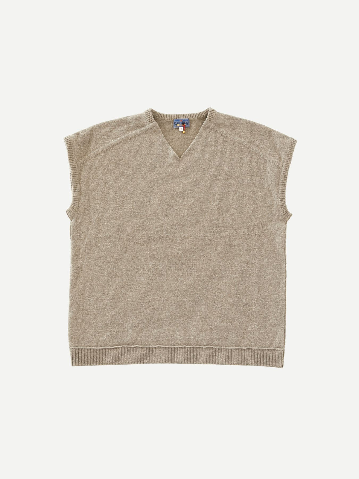 Blue Blue Japan-Unisex Knitted Yak Cashmere Mixed Vest-Oatmeal-Vests-Boboli-Vancouver-Canada