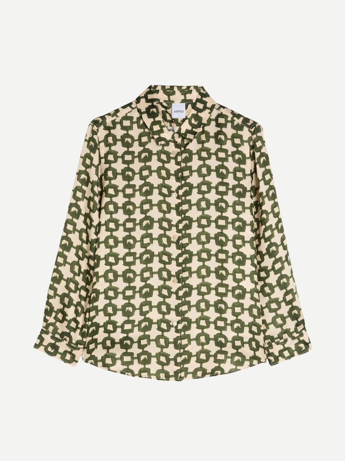 Aspesi-Camicia Mod.5412 - Green-Blouses-Boboli-Vancouver-Canada