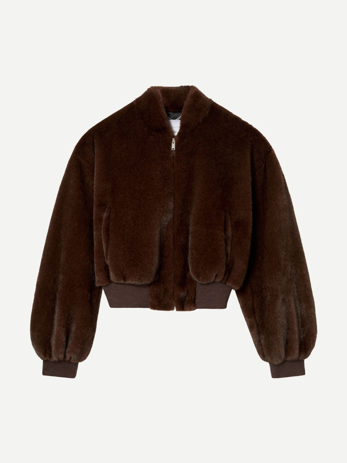 Stella McCartney-Plush Bomber Jacket - Brown-Jackets-Boboli-Vancouver-Canada