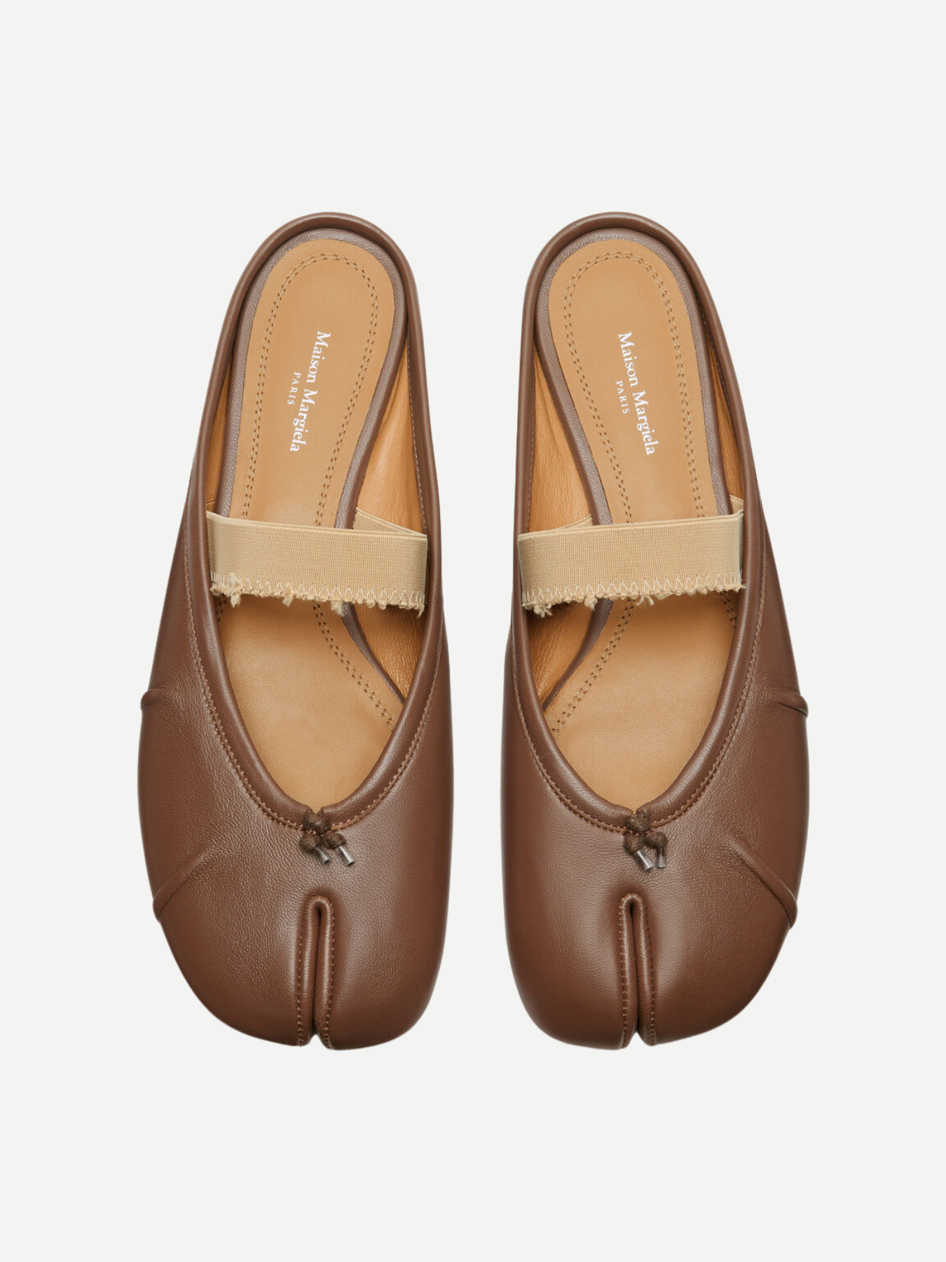 Maison Margiela-Tabi Elastic Band Mule - Warm Coffee/Nude-Shoes-Boboli-Vancouver-Canada
