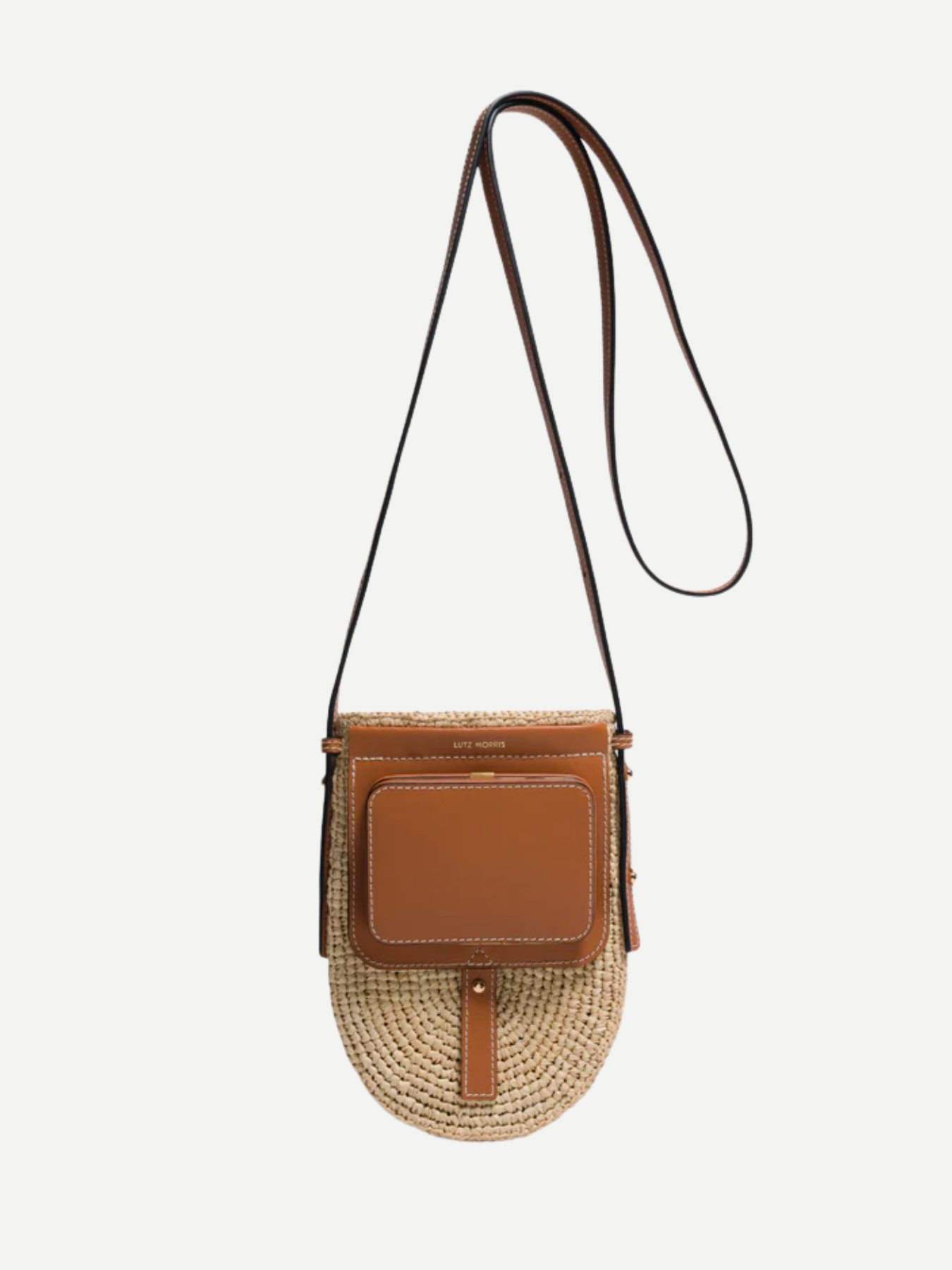 Lutz Morris-Porter Cross Body Phone Bag - Raffia/Tan Monty-Bags-Boboli-Vancouver-Canada