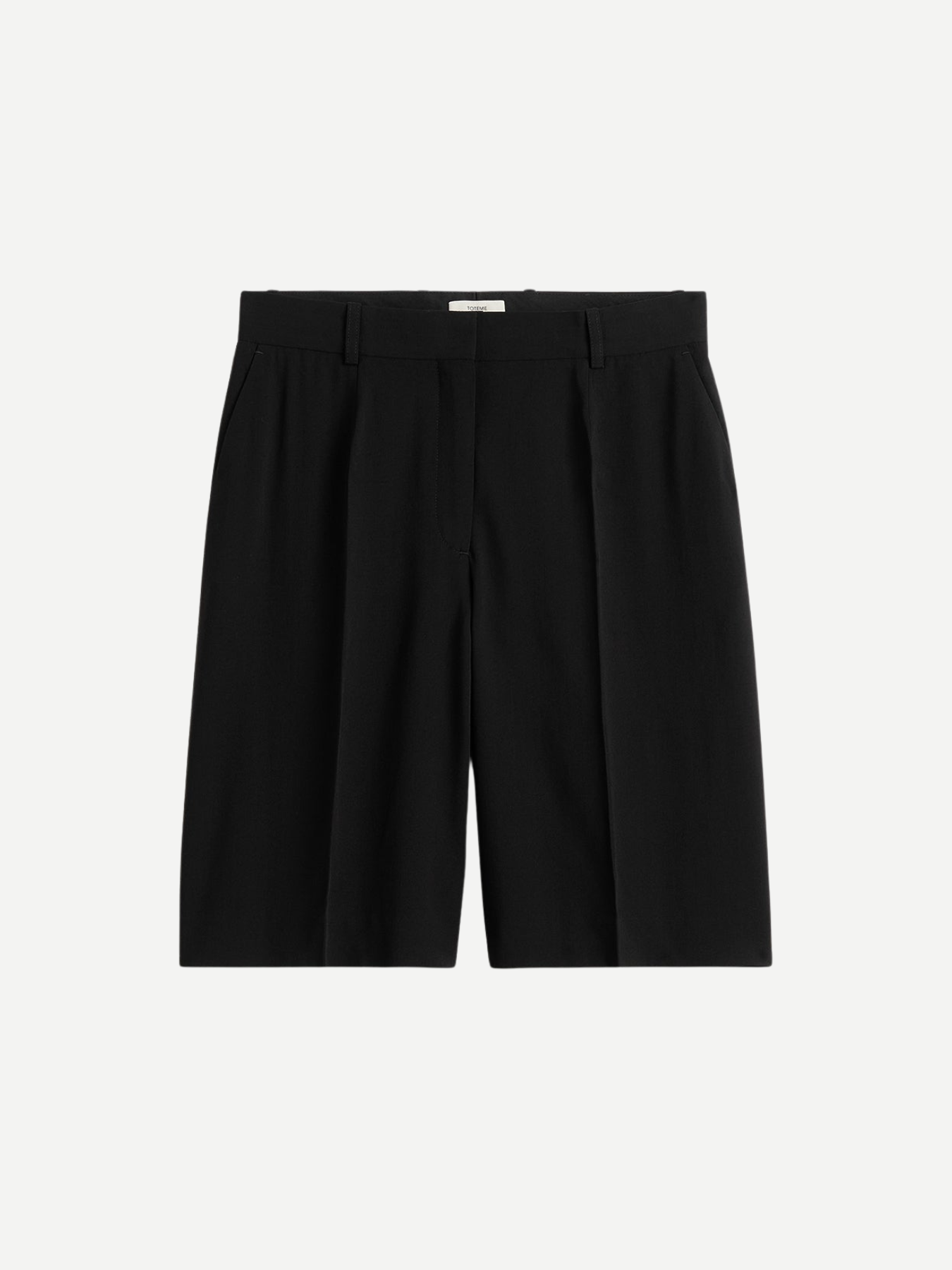 Totême-Wide Fluid Shorts - Black-Pants-Boboli-Vancouver-Canada