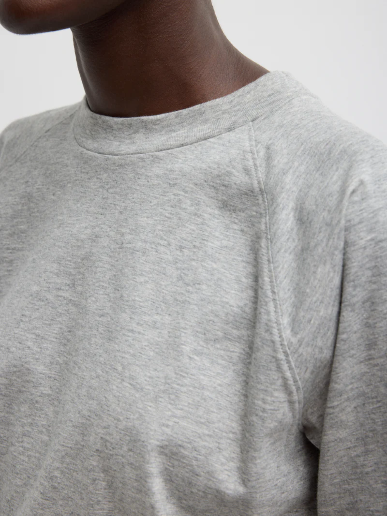 Tibi-Tshirting Short Sleeve Top With Shirred Back - Heather Grey-Tops-Boboli-Vancouver-Canada