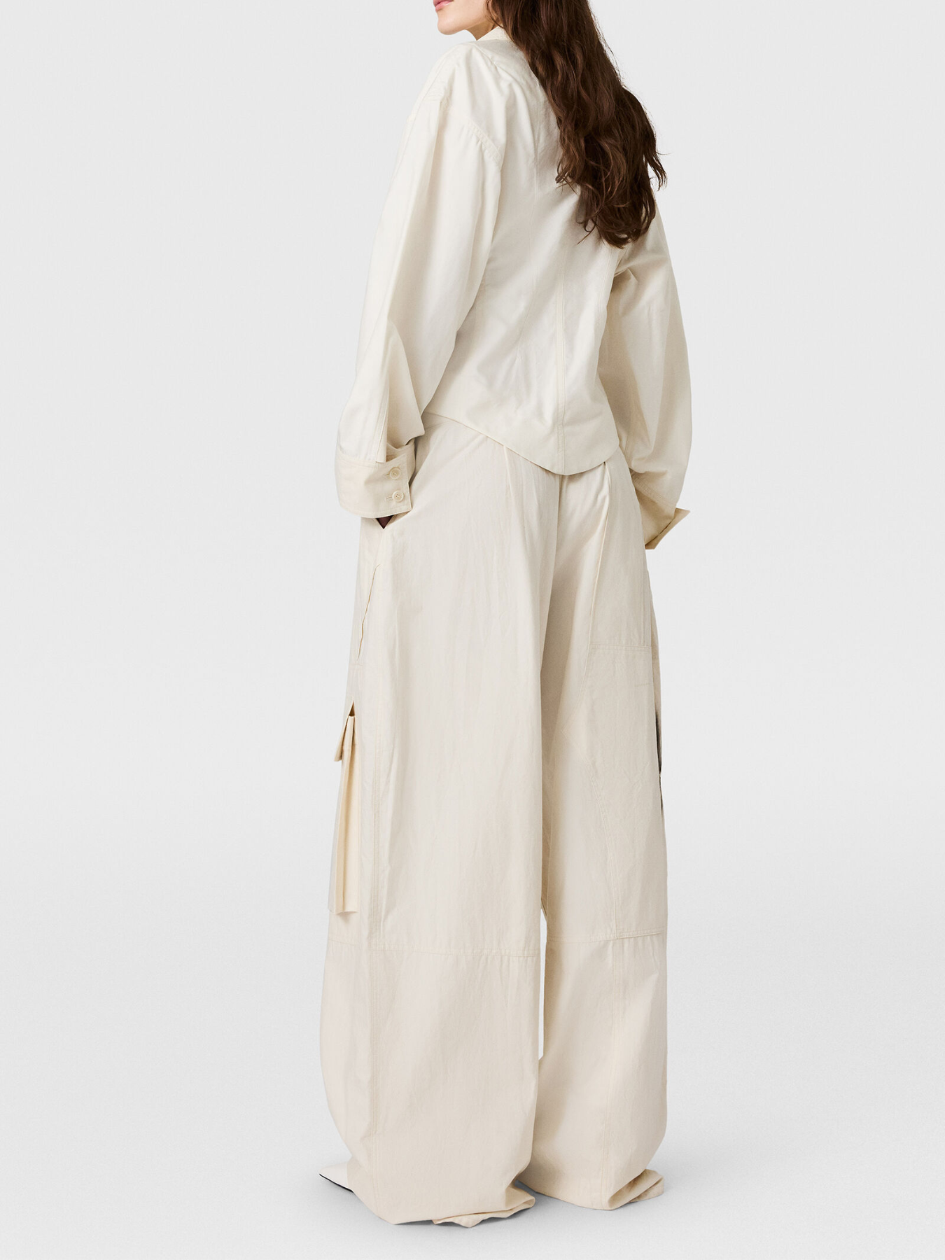 Stella McCartney-Washed Cotton Utility Top - Vanilla-Tops-Boboli-Vancouver-Canada