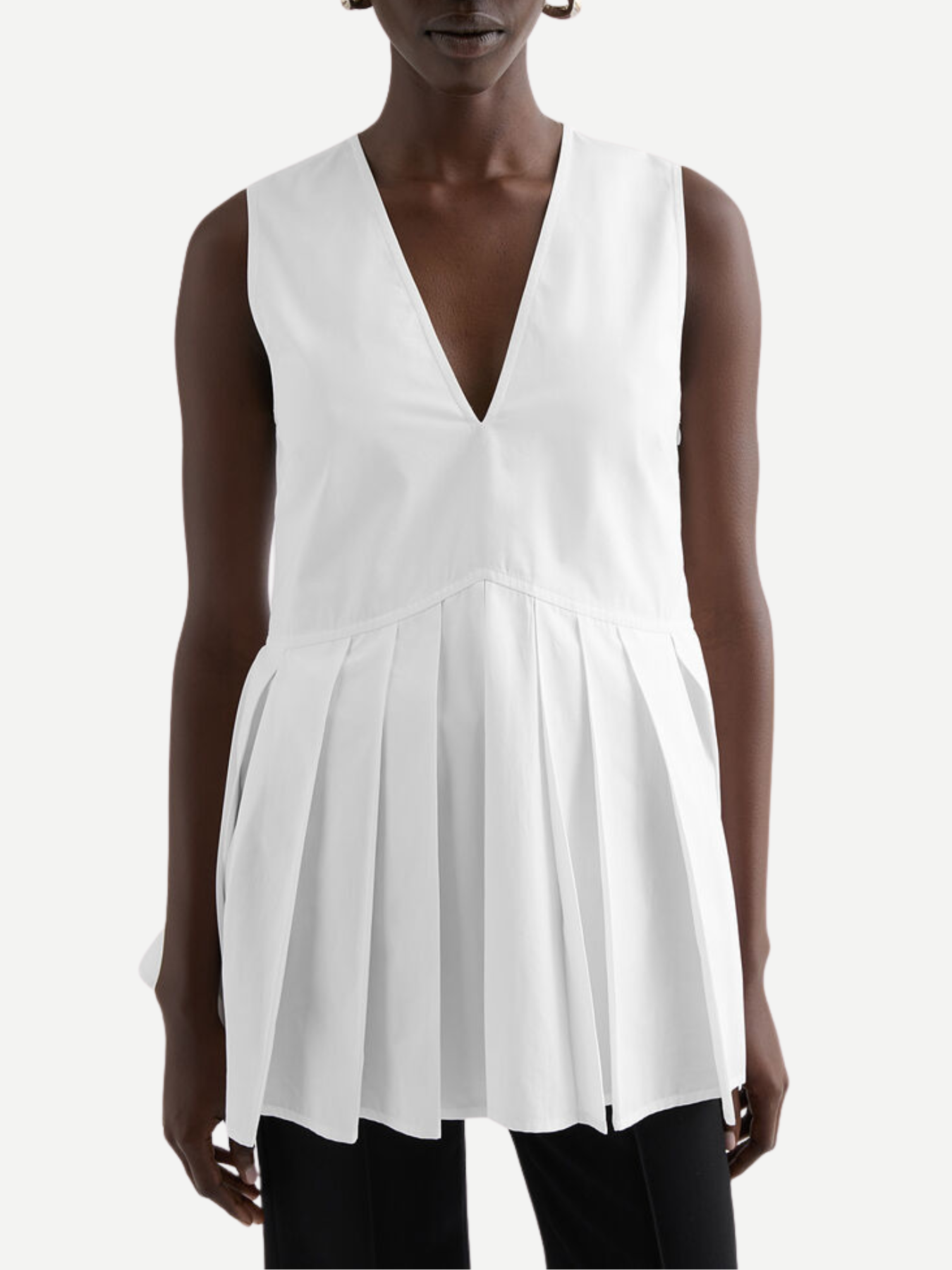 Jil Sander-Organic Cotton Poplin Top - Optic White-Top-Boboli-Vancouver-Canada
