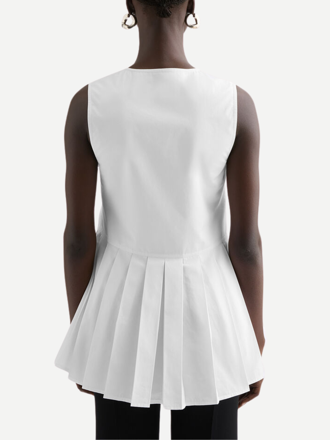 Jil Sander-Organic Cotton Poplin Top - Optic White-Top-Boboli-Vancouver-Canada