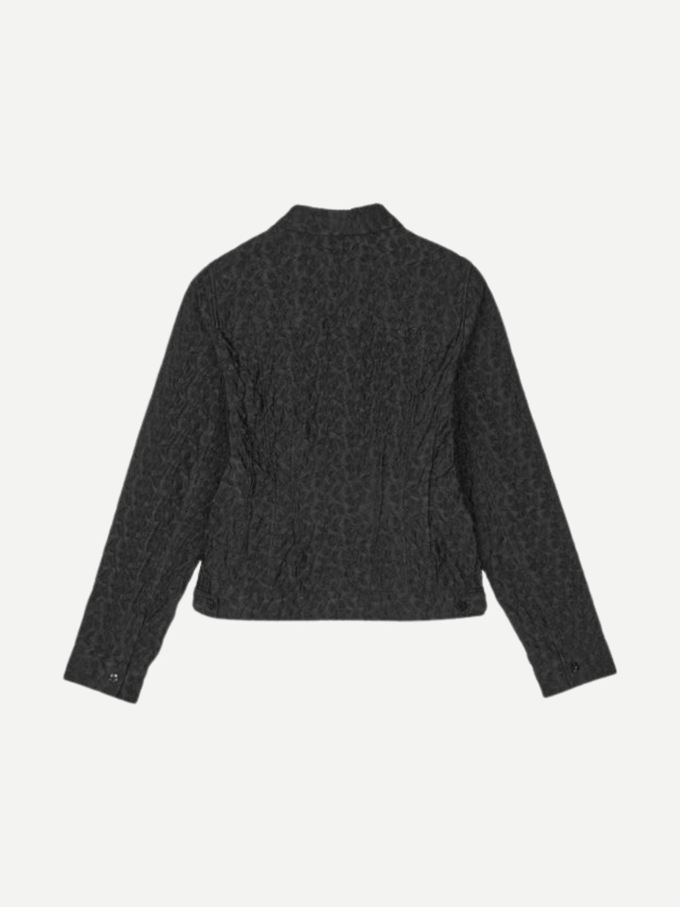 Cecilie Bahnsen-Clover Blazer Begonia Jacquard - Black-Blazers-Boboli-Vancouver-Canada