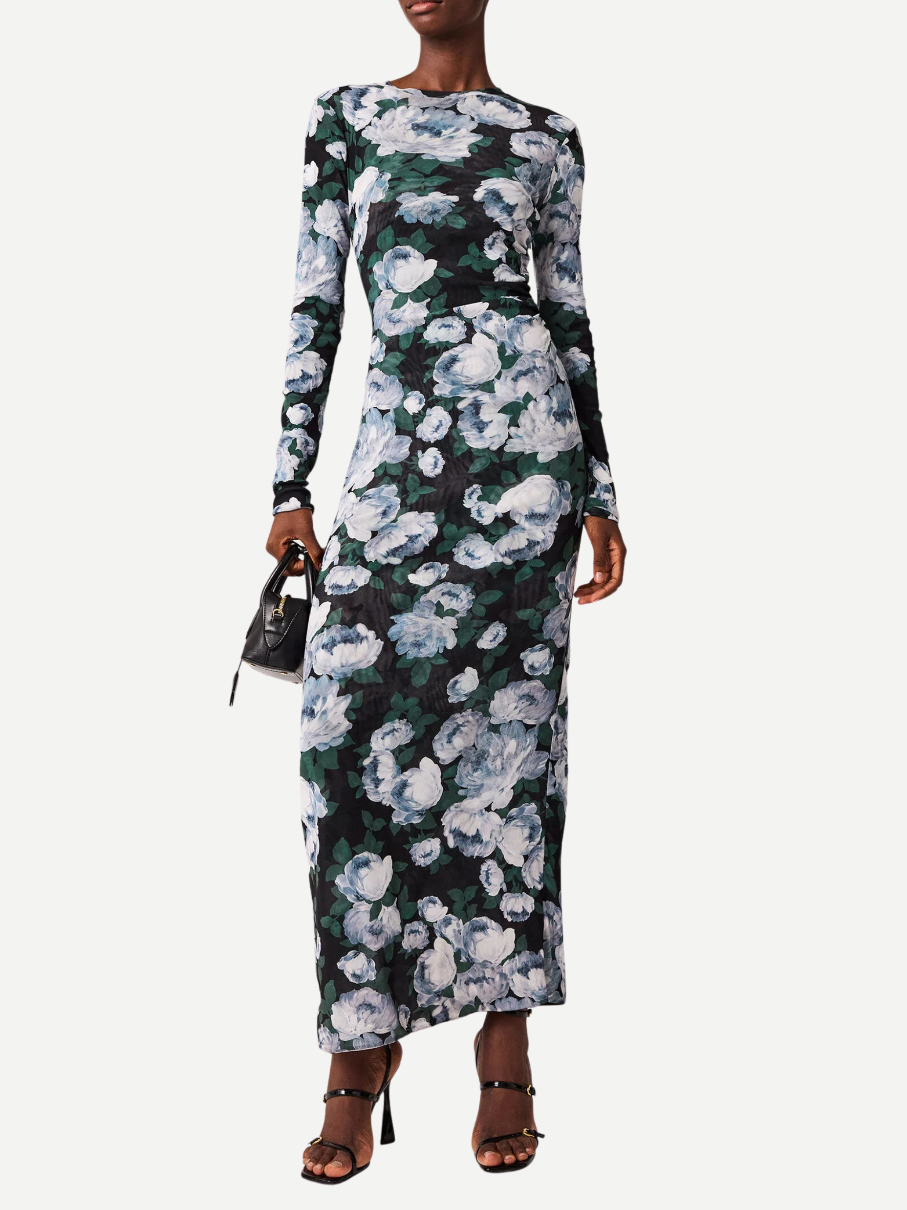 Stella McCartney-Floral L.S. Mesh Midi Dress - Multi-Dresses-Boboli-Vancouver-Canada