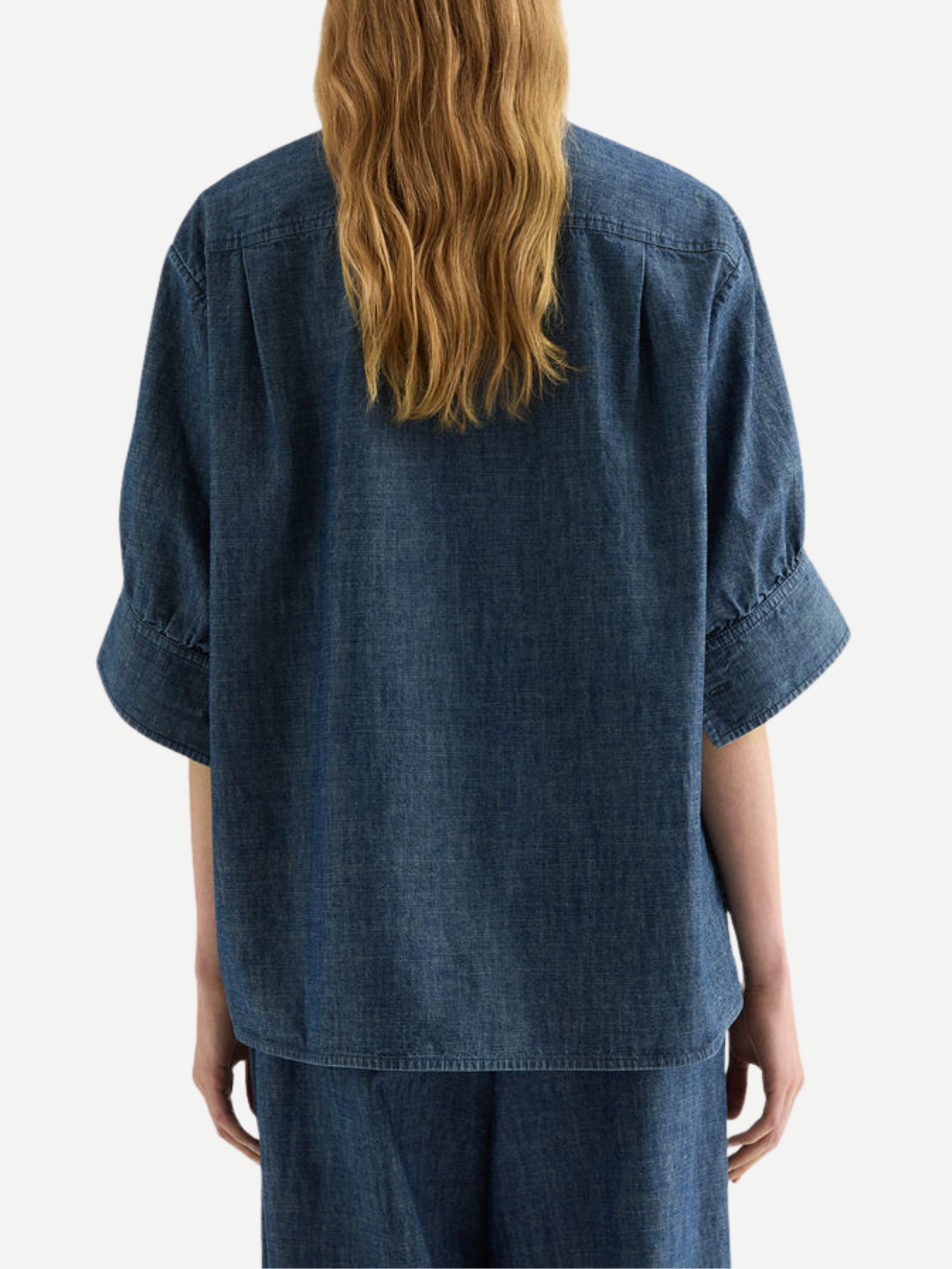 Jil Sander-Light Cotton Chambray Shirt - Indigo-Shirt-Boboli-Vancouver-Canada