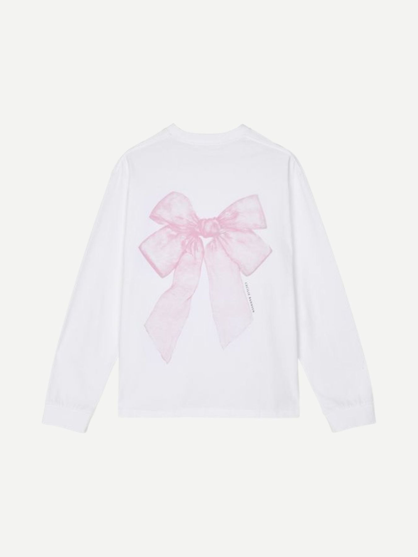 Cecilie Bahnsen-Lily T-Shirt Jersey - White / Pink-T-Shirts-Boboli-Vancouver-Canada